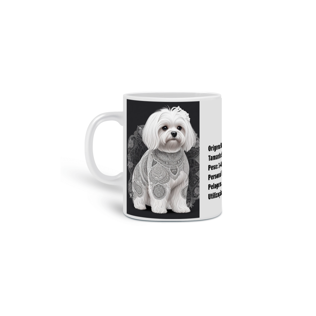 Nome do produto: 0000274 -  Caneca Pet Dog 020 Maltês