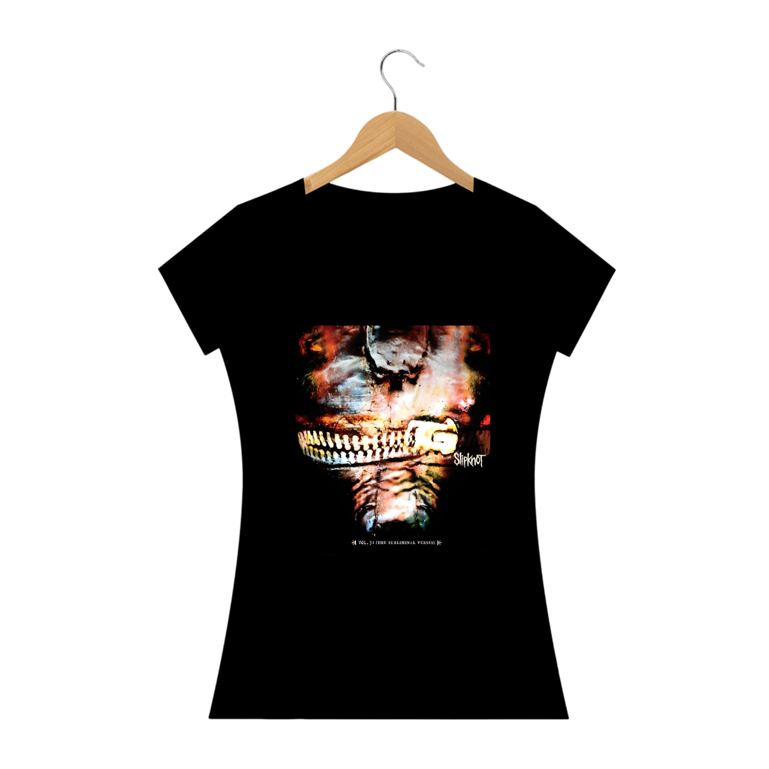 Nome do produto: Camiseta Baby Long Quality Feminina - Slipknot - The Subliminal Verses Volume 3