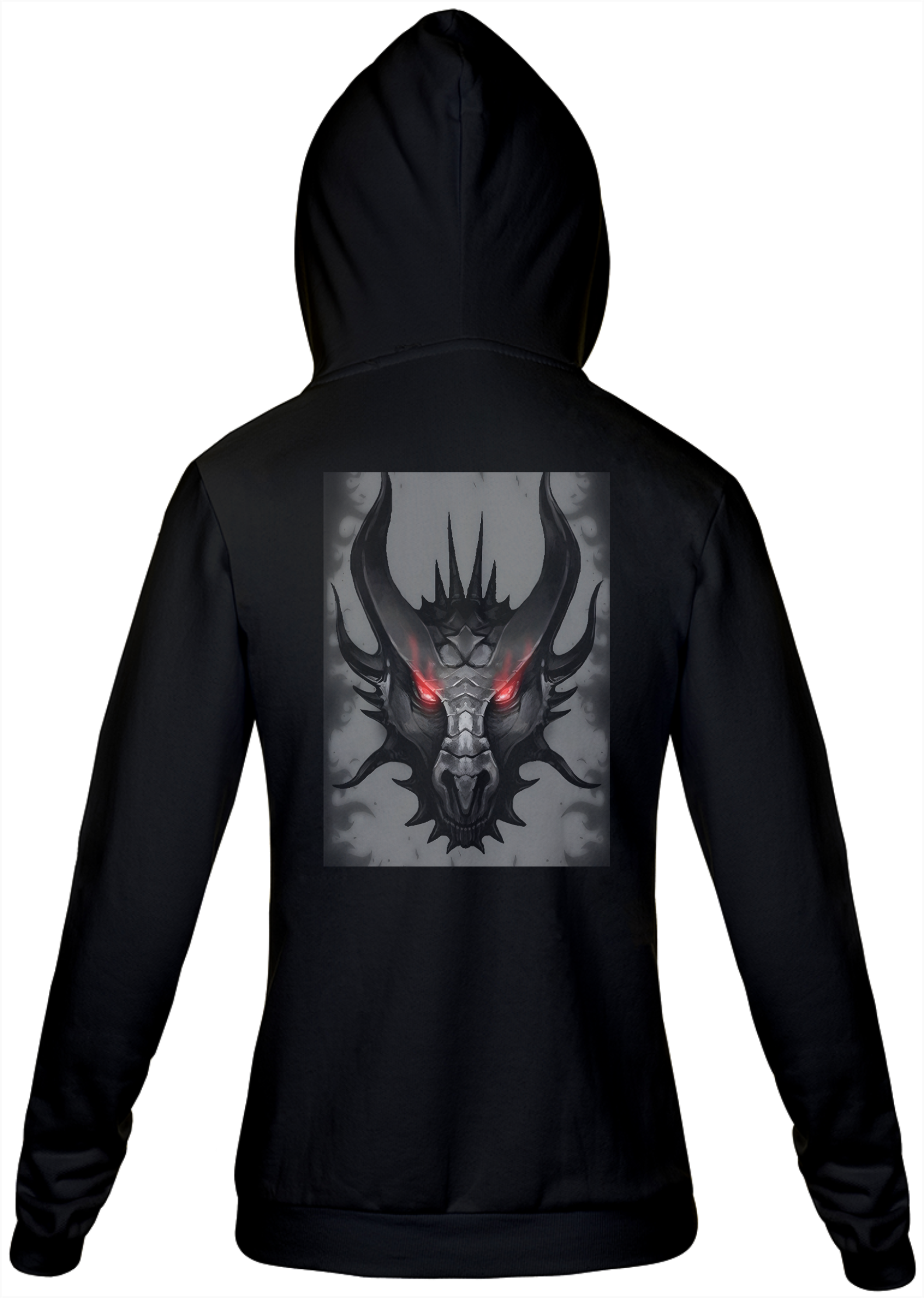 Nome do produto: Moletom Unissex Com Zíper - Dragão De Fumaça