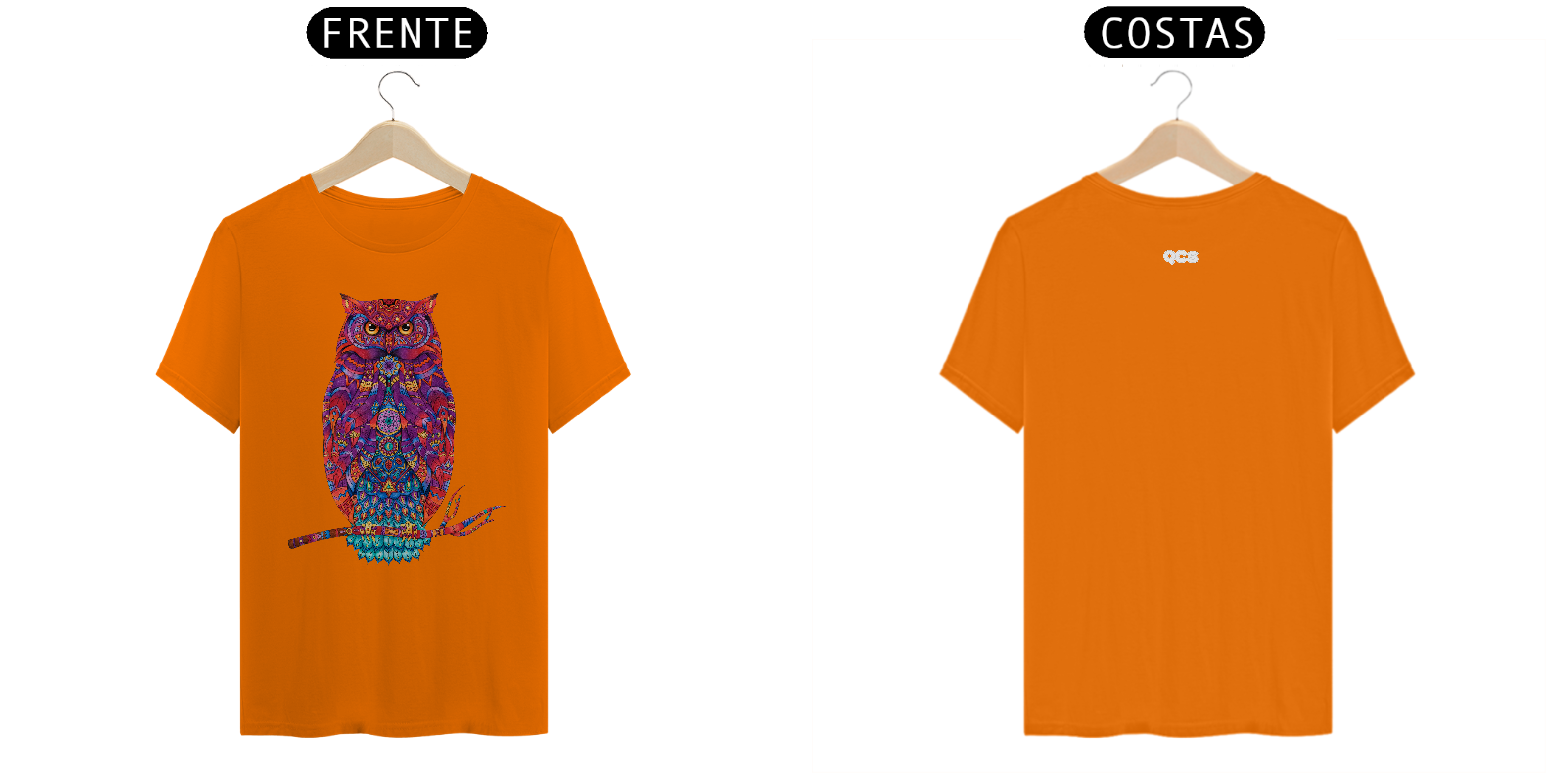 Nome do produto: T- Shirt Unicórnio  Coruja Colors