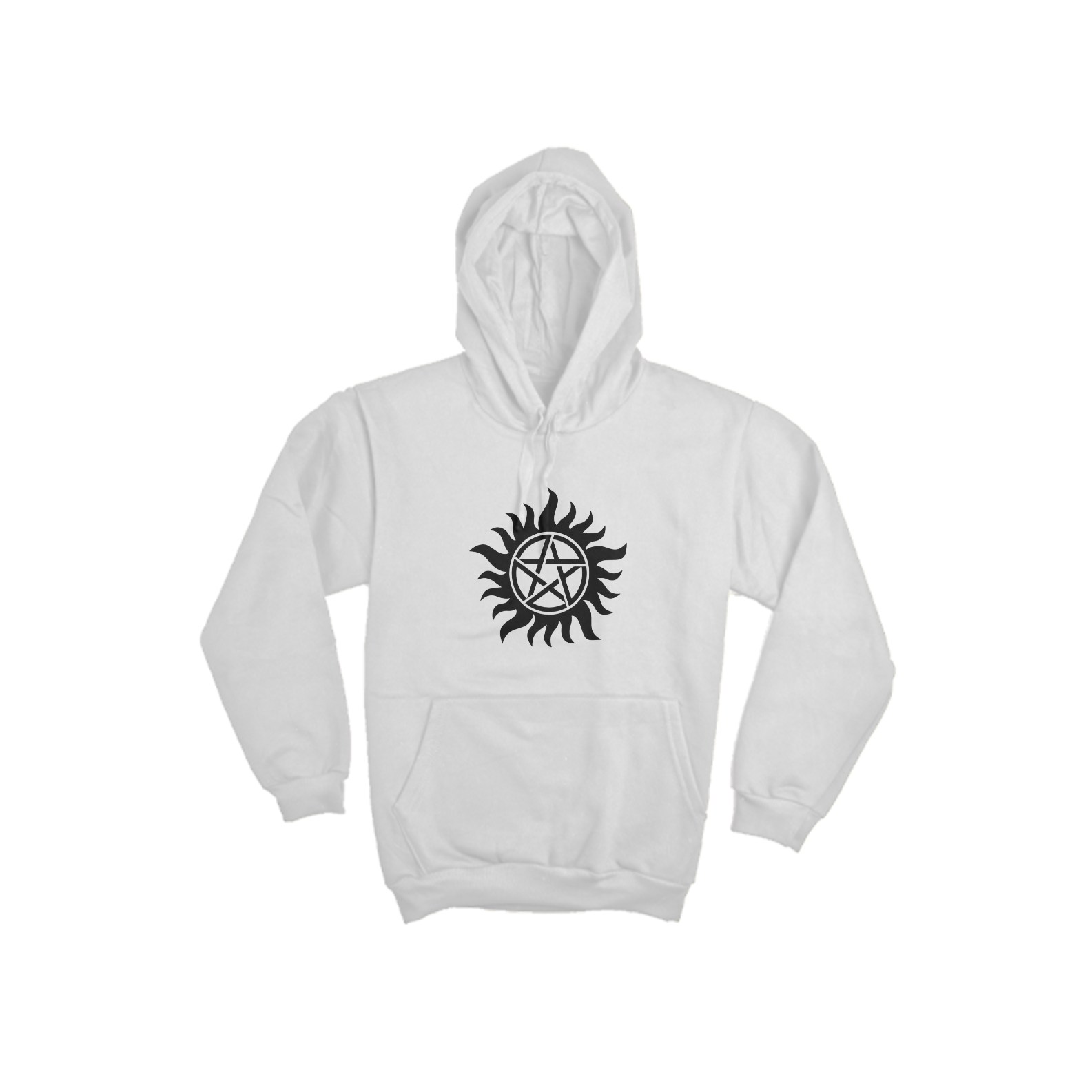 Nome do produto: Moletom canguru anti-possessão Supernatural White