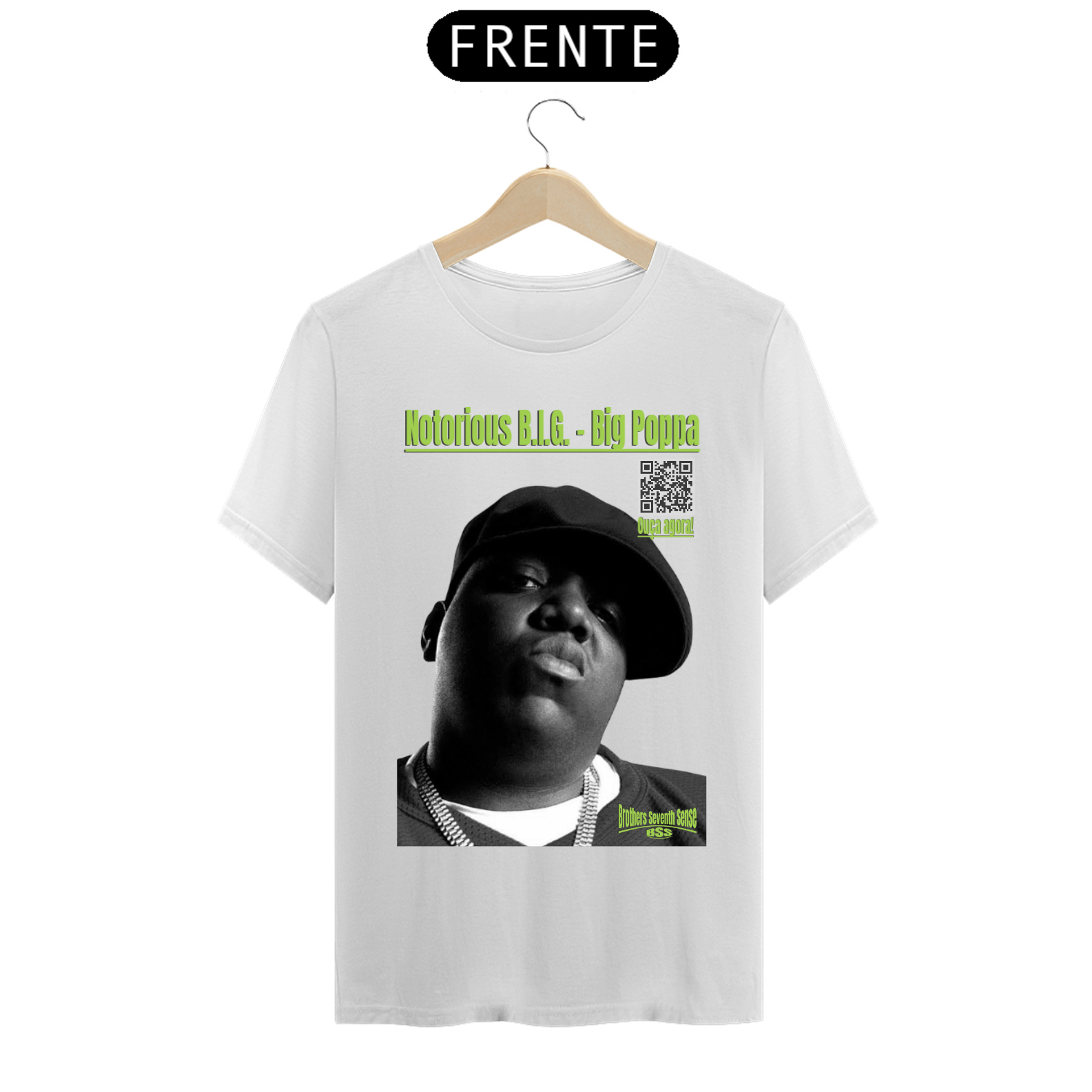 Nome do produto: Camisa Notorious B.I.G. - Big Poppa (QRcode)