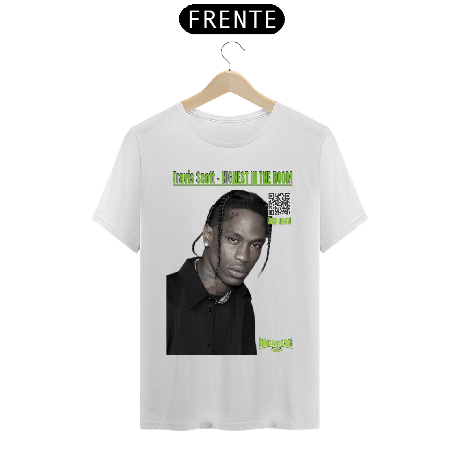 Nome do produto: Camisa Travis Scott - HIGHEST IN THE ROOM (QRcode)