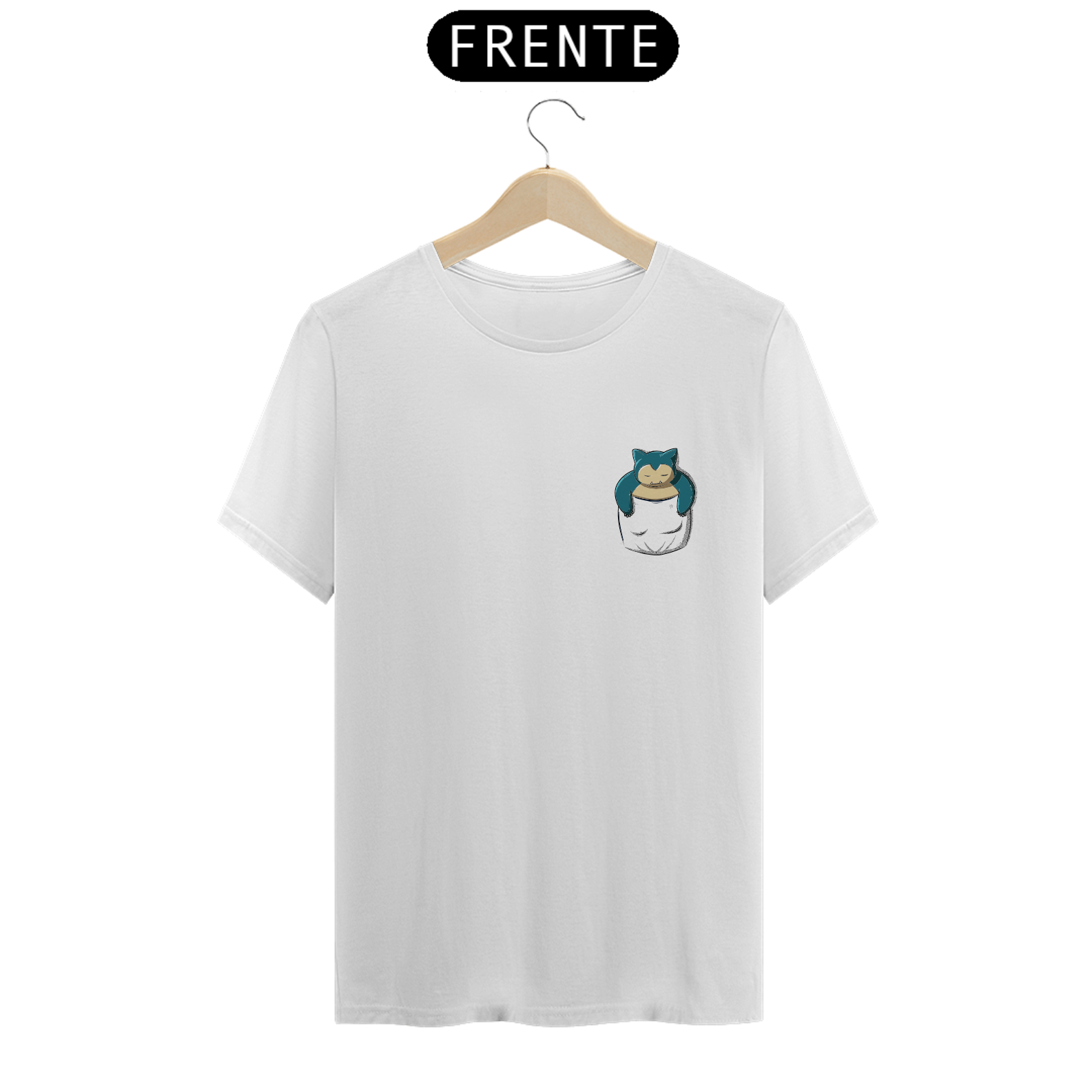 Nome do produto: camiseta pokemon (poket snorlax) - Branca