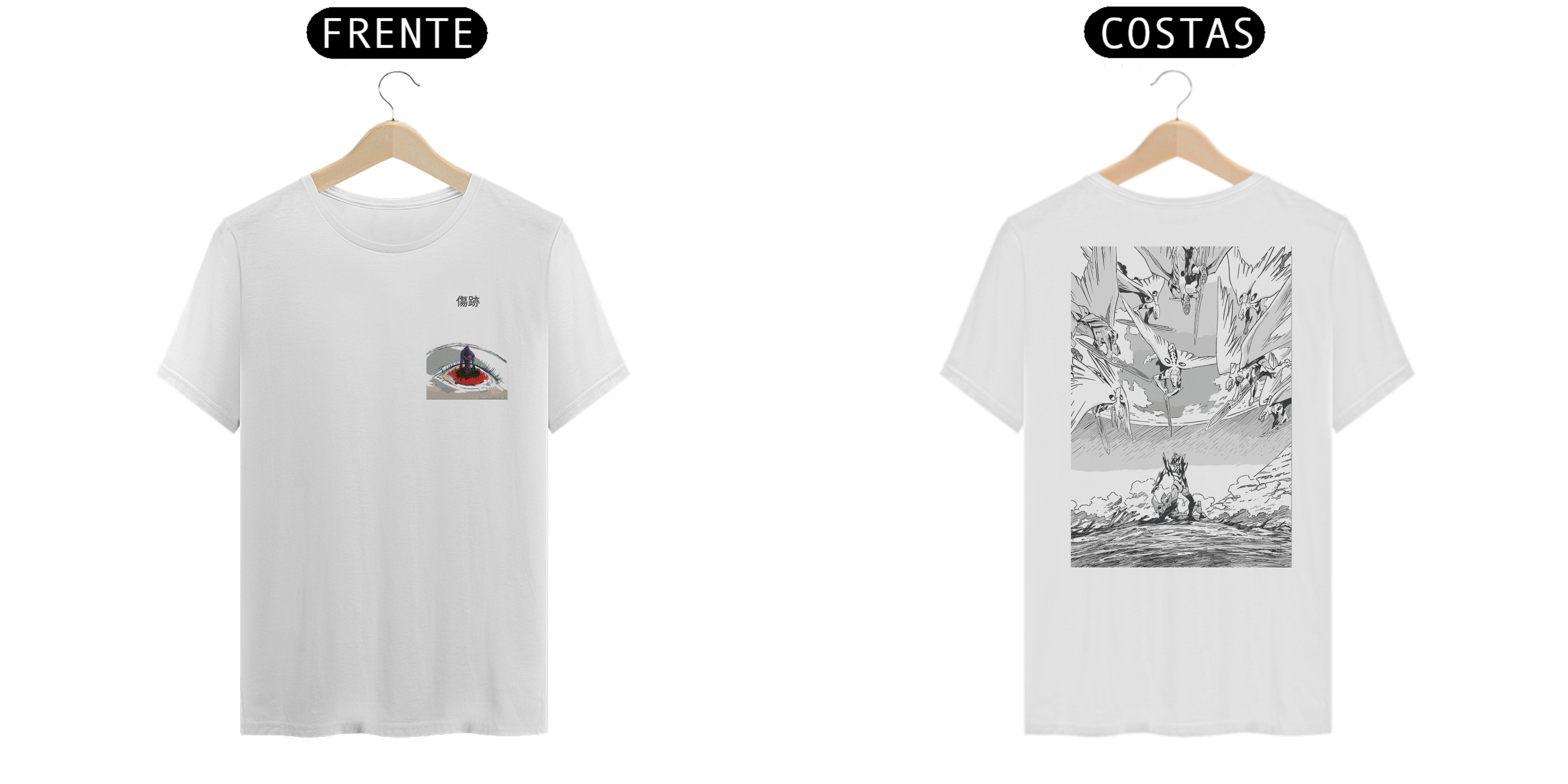 Nome do produto: Camiseta Evangelion branca
