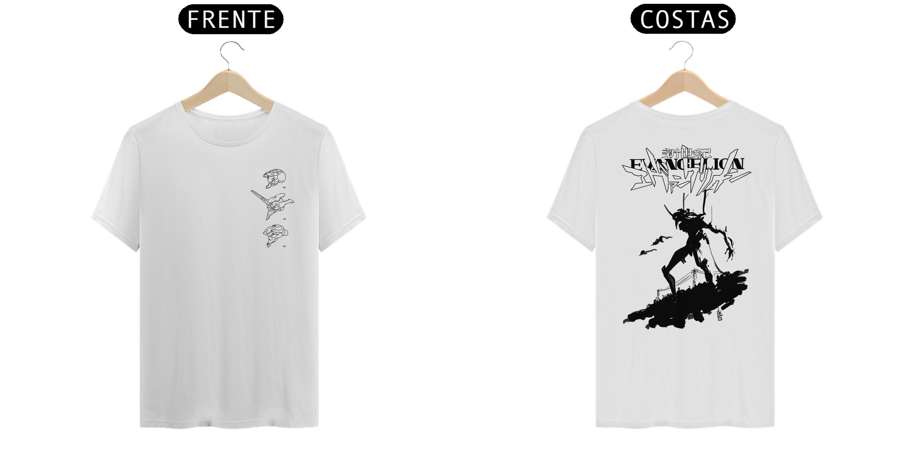 Nome do produto: Camiseta eva01 evangelion branca