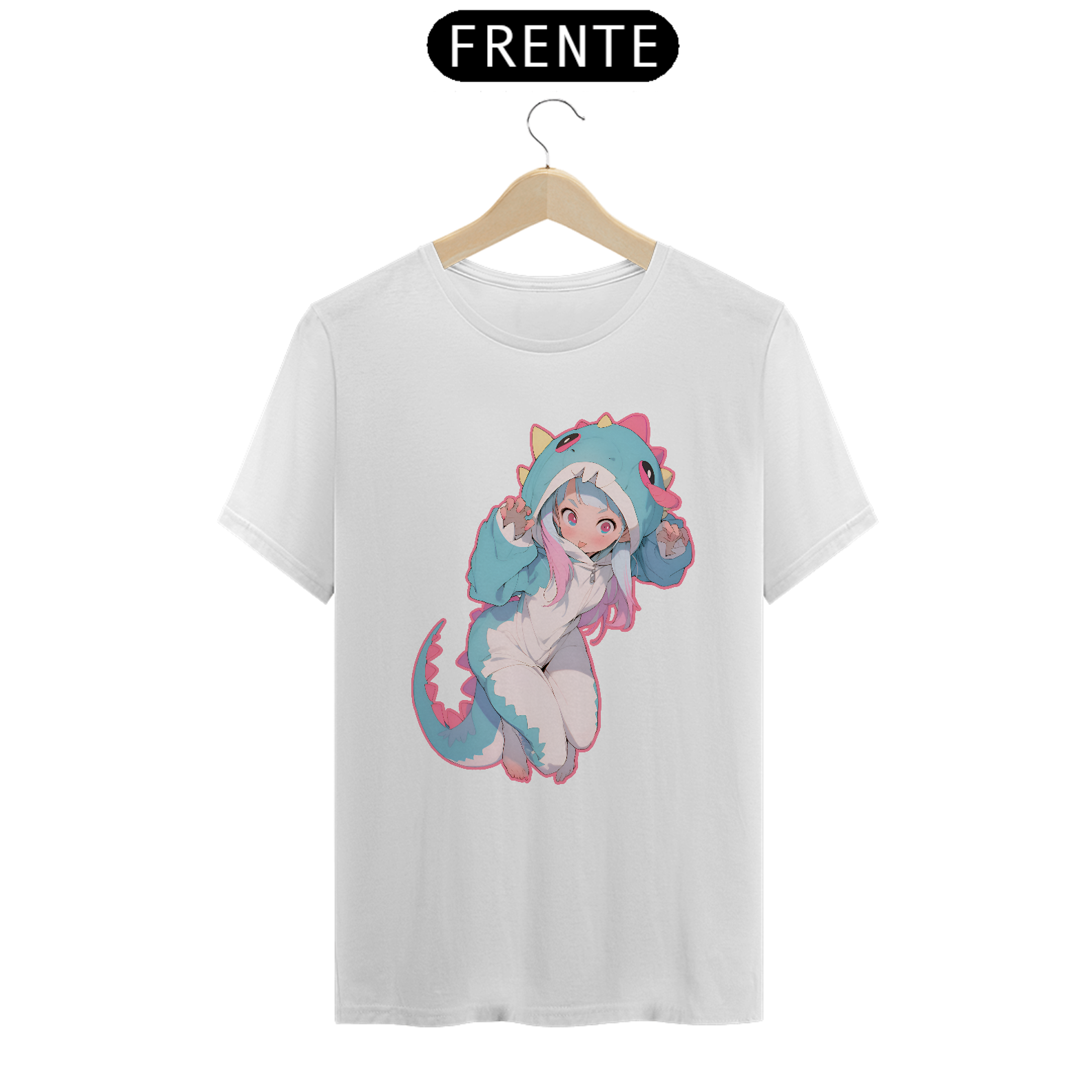 Nome do produto: PIJAMINHA AZUL CAMISETA FEMININA T-SHIRT CLASSIC