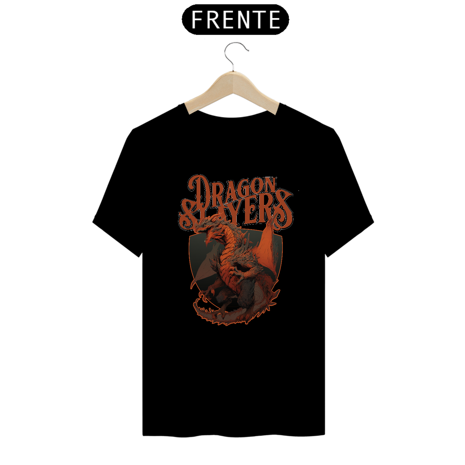 Nome do produto: DRAGON SLAYER LARANJA T-SHIRT CLASSIC