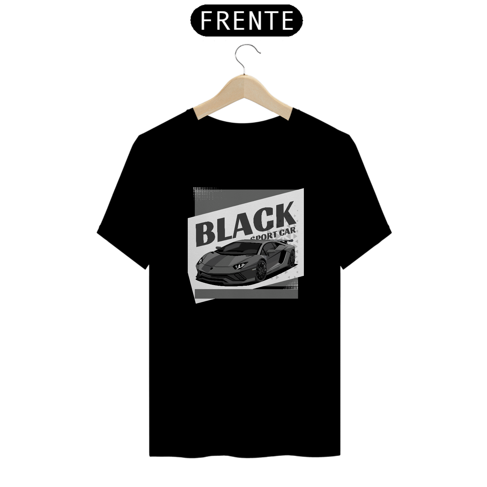 Nome do produto: Camiseta T-shirt Black Sport Car