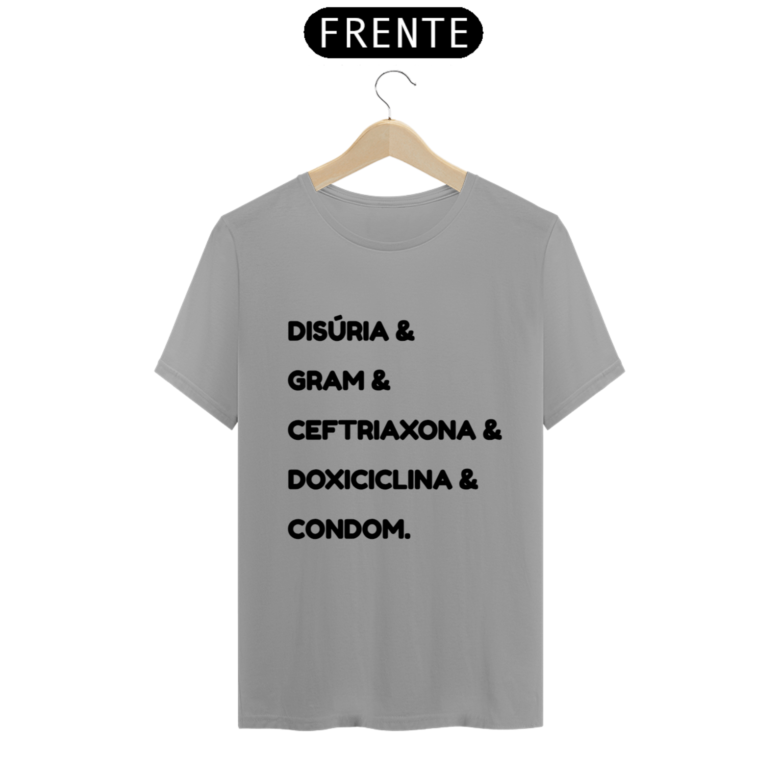 Nome do produto: Camiseta Gonorreia (Letra Preta)