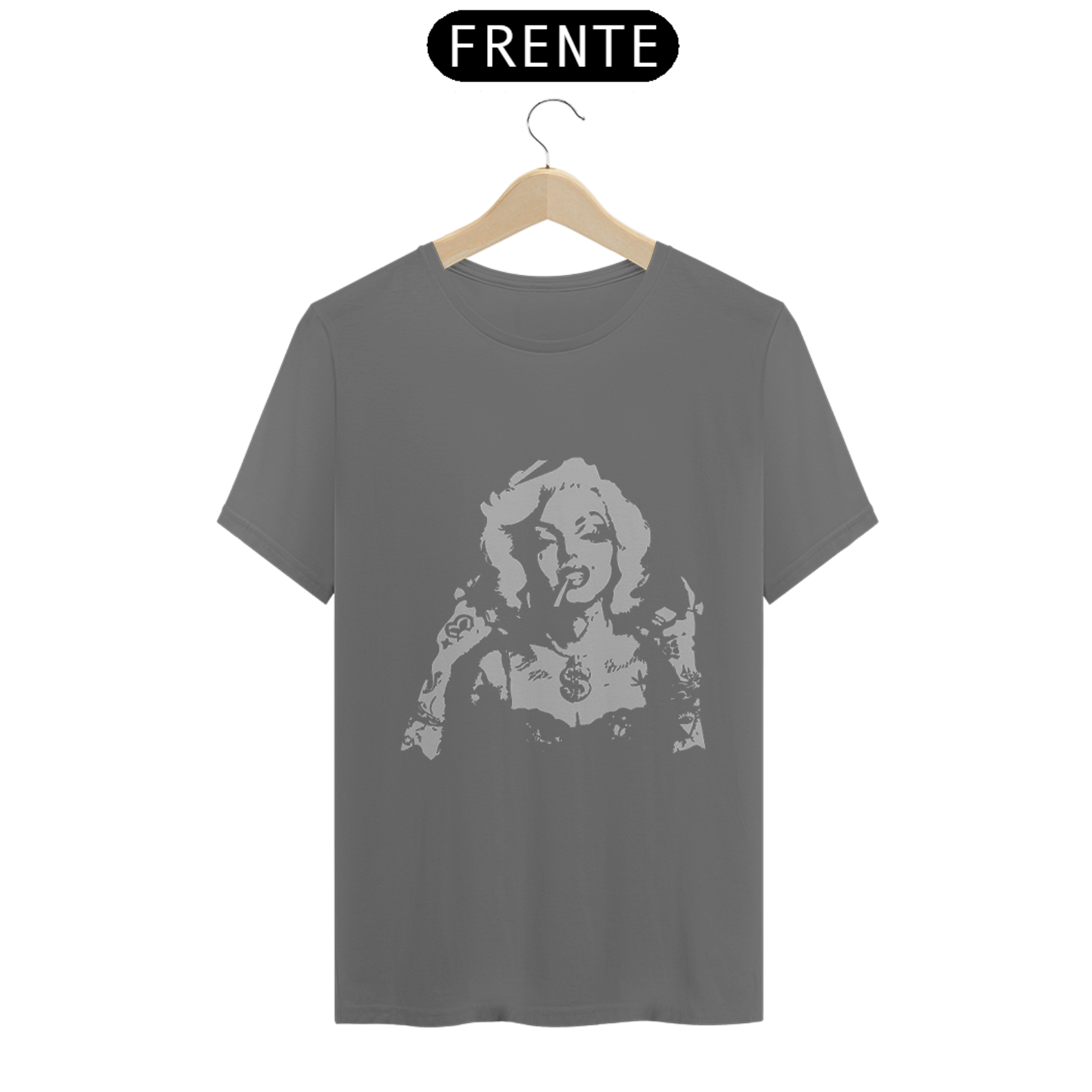 Nome do produto: T-SHIRT ESTON MARILYN MONROE GANGSTA