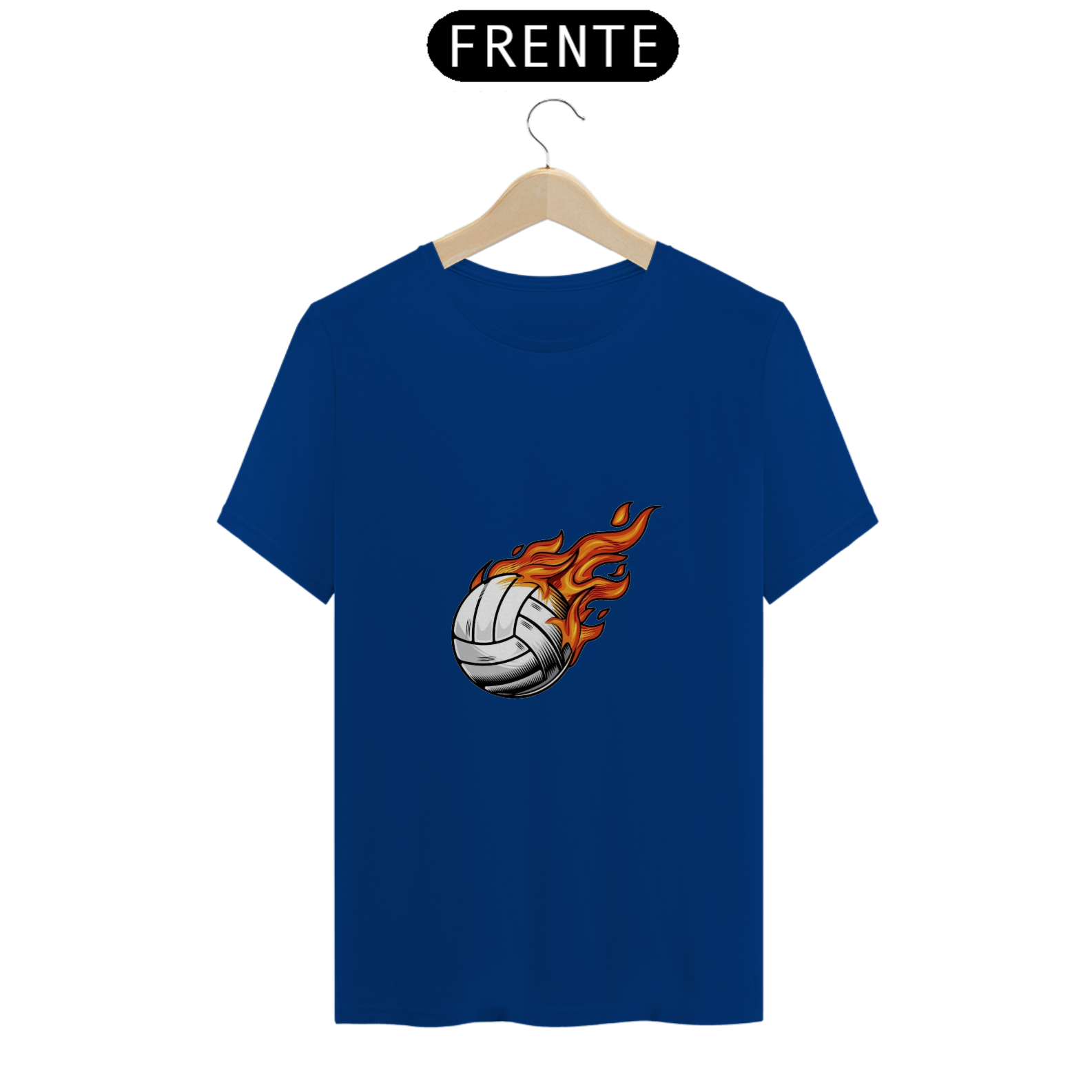 Nome do produto: Camiseta Masculina Bola de Vôlei pegado Fogo 