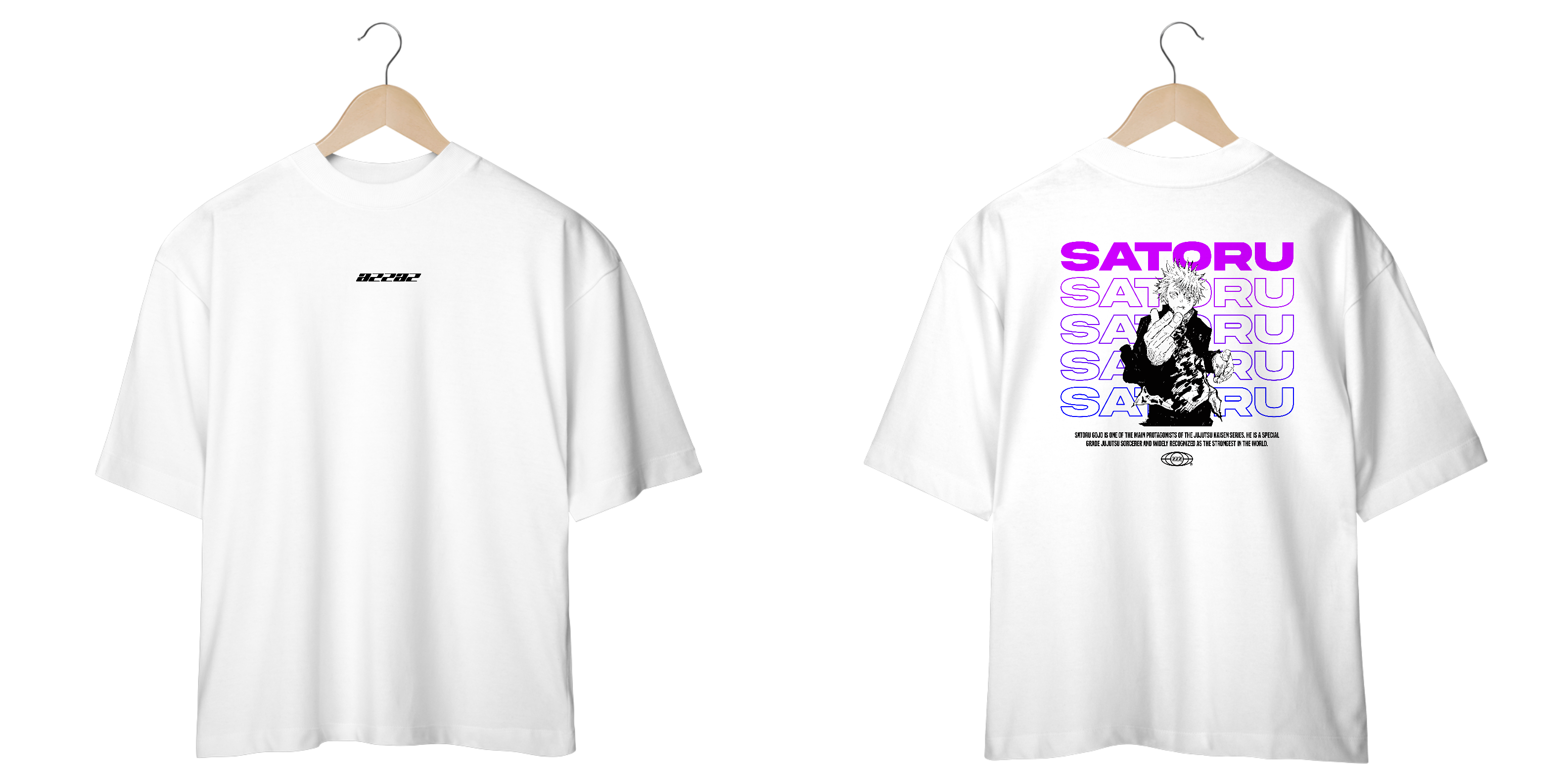 Nome do produto: Camiseta Oversized | Satoru Gojo - \'\' O MAIS FORTE\'\'