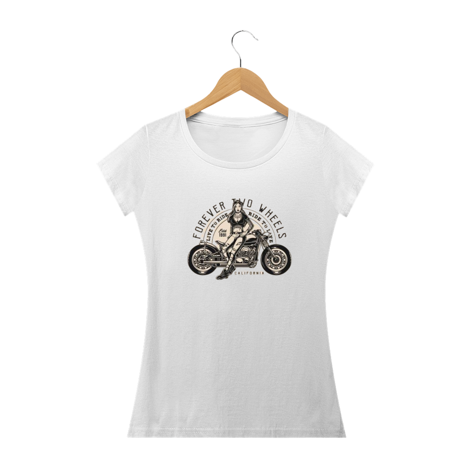 Nome do produto: camiseta feminina motocycle 
