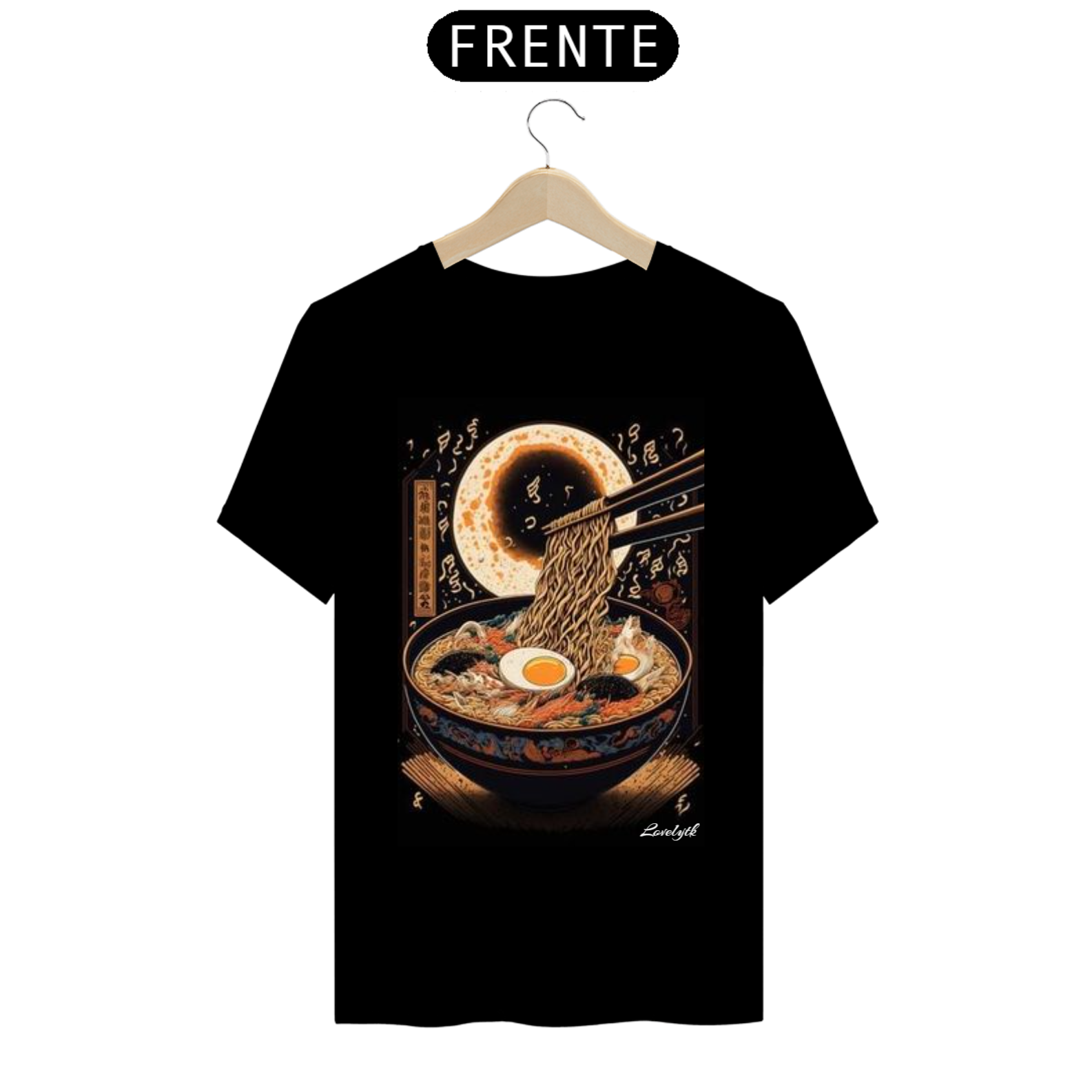 Nome do produto: Camiseta Masculina RAMEN LUNAR