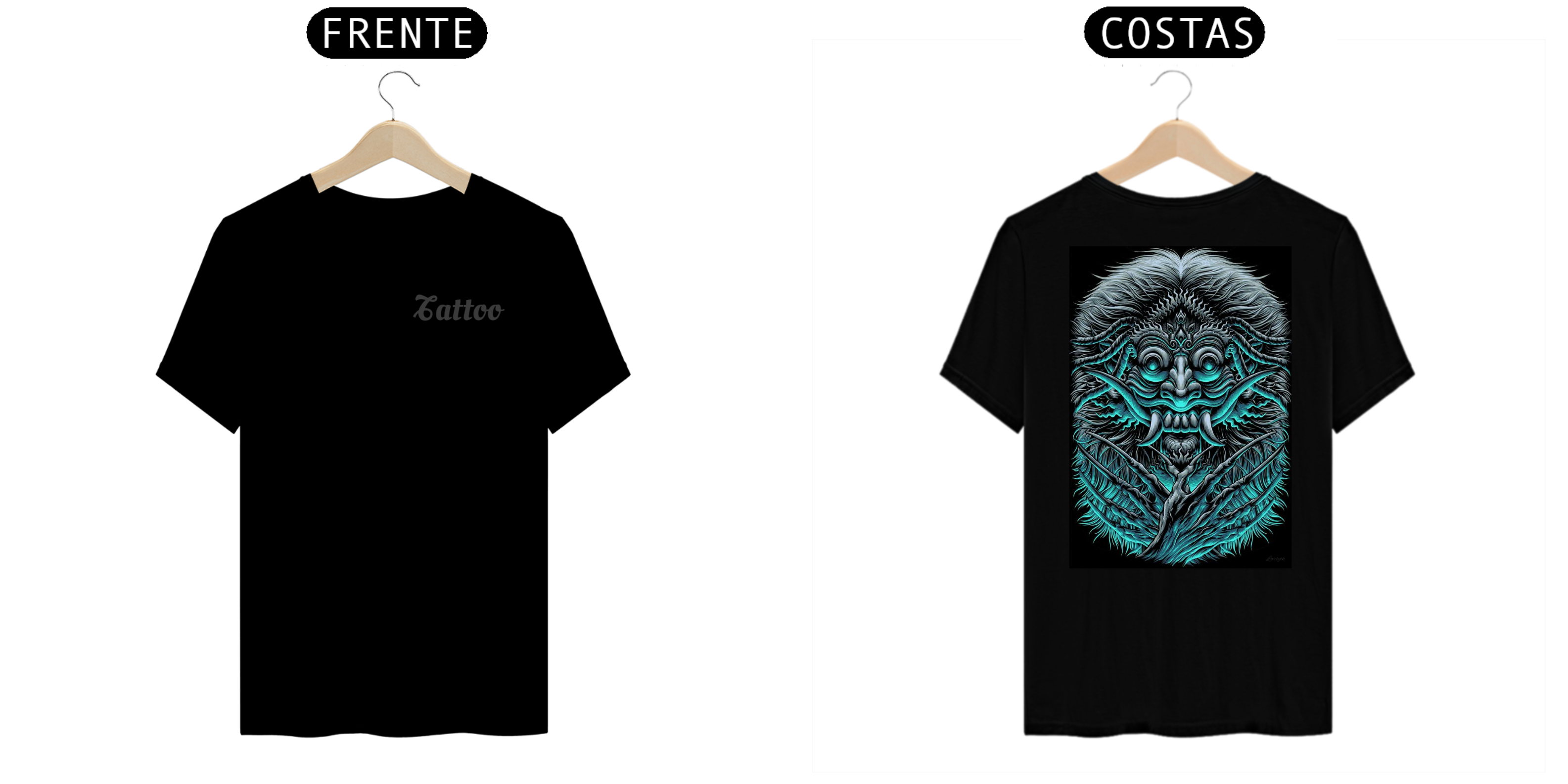 Nome do produto: Camiseta Masculina - Tattoo Oni 2