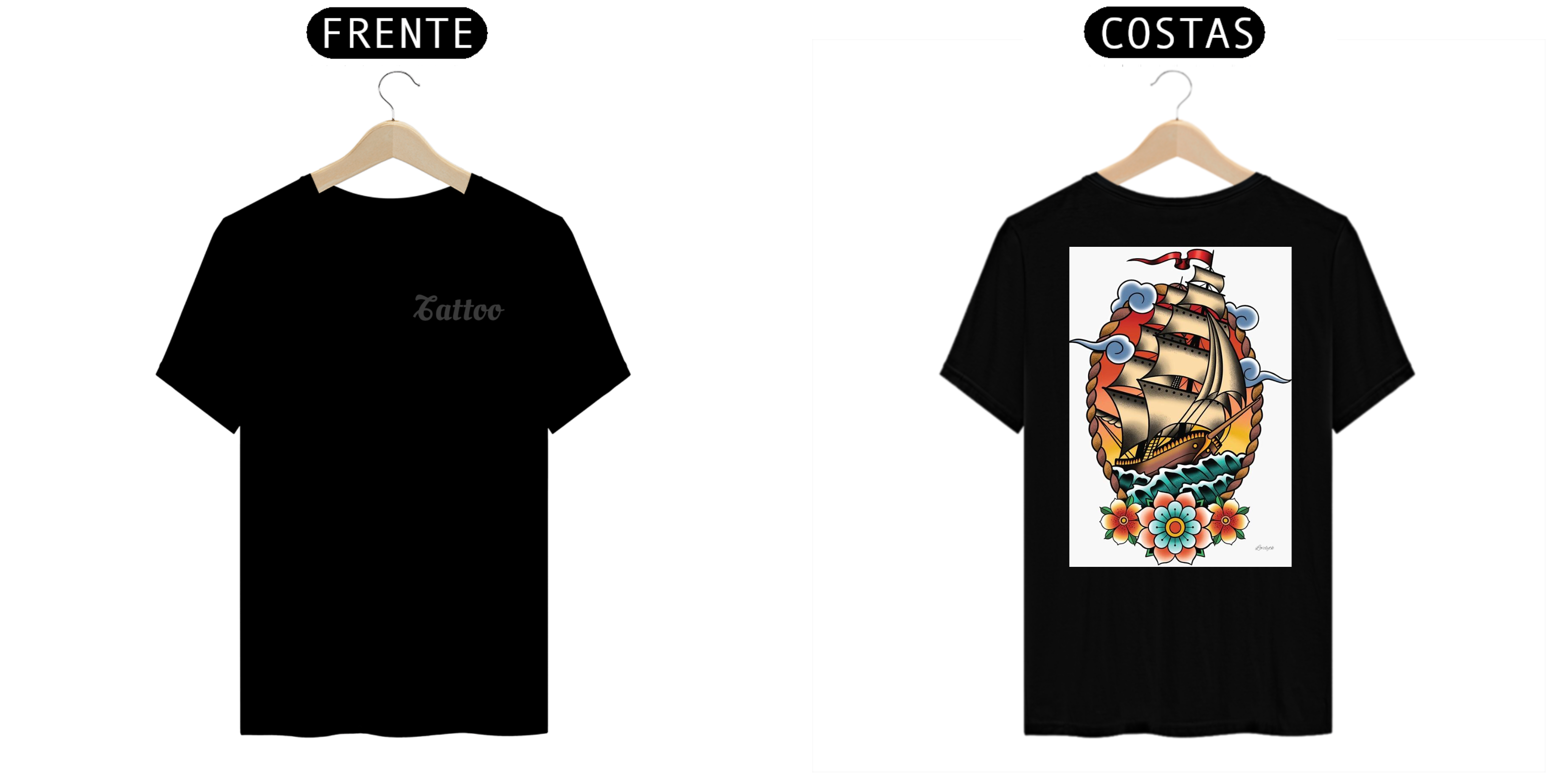 Nome do produto: Camiseta Masculina - Tattoo Caravana