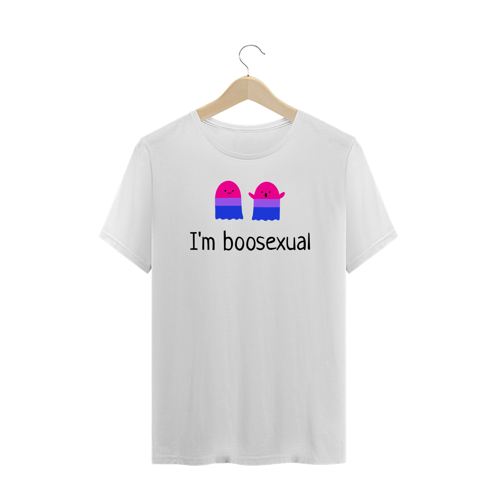Nome do produto: Camiseta PlusSize Boosexual Branca/Cinza