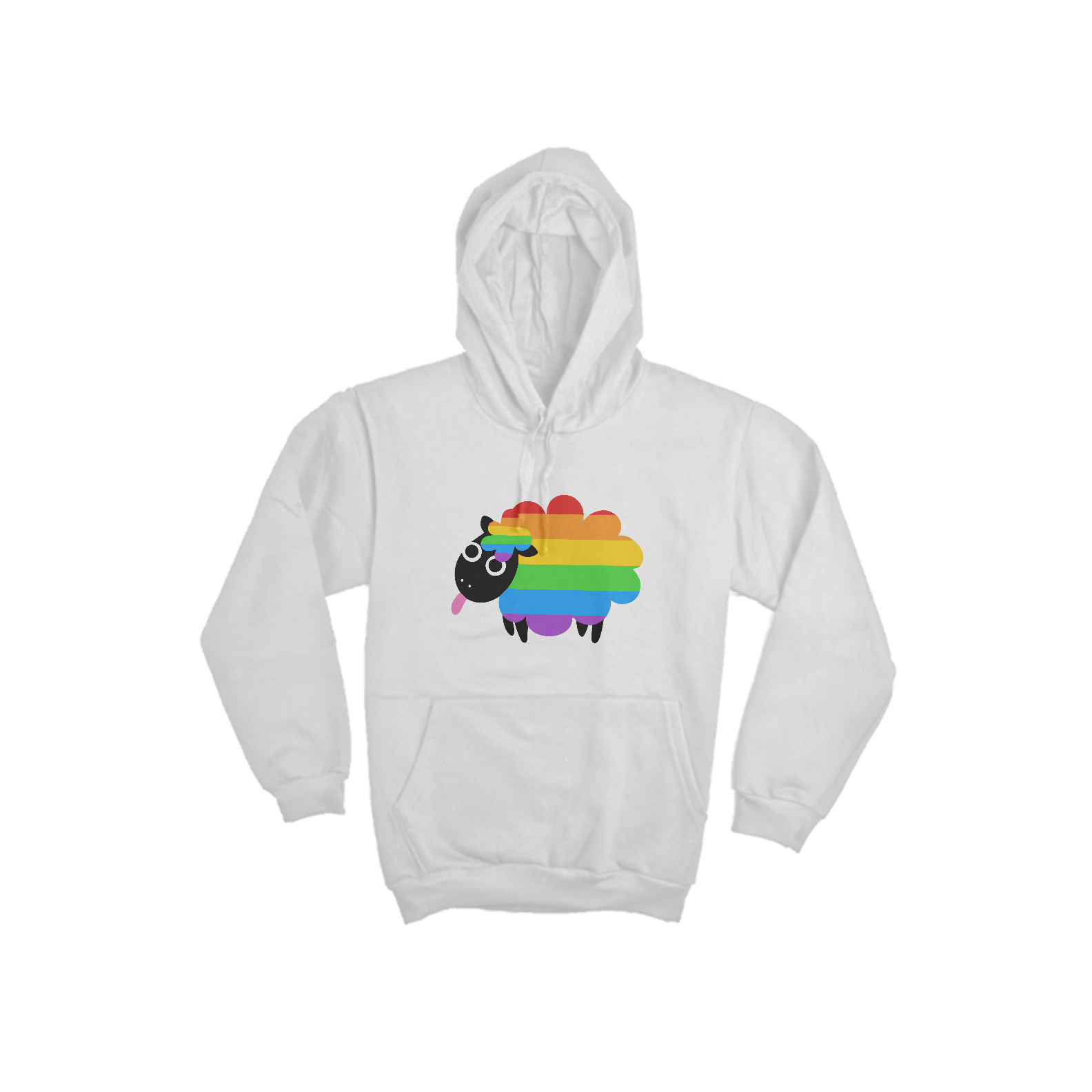 Nome do produto: Moletom Canguru Rainbow Sheep