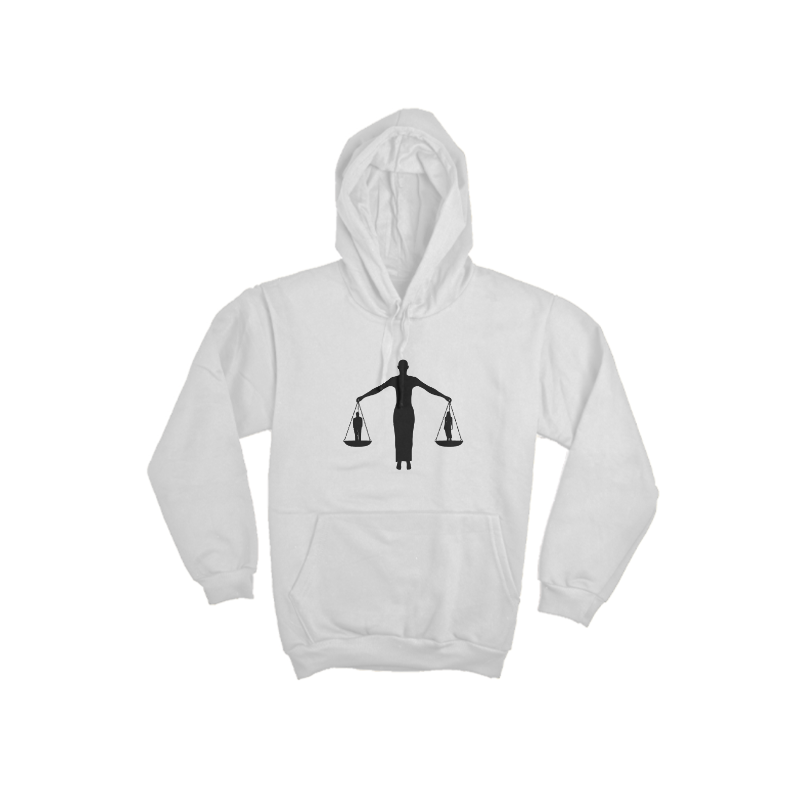 Nome do produto: Moletom Canguru Balanço da Igualdade (Branco/Cinza)