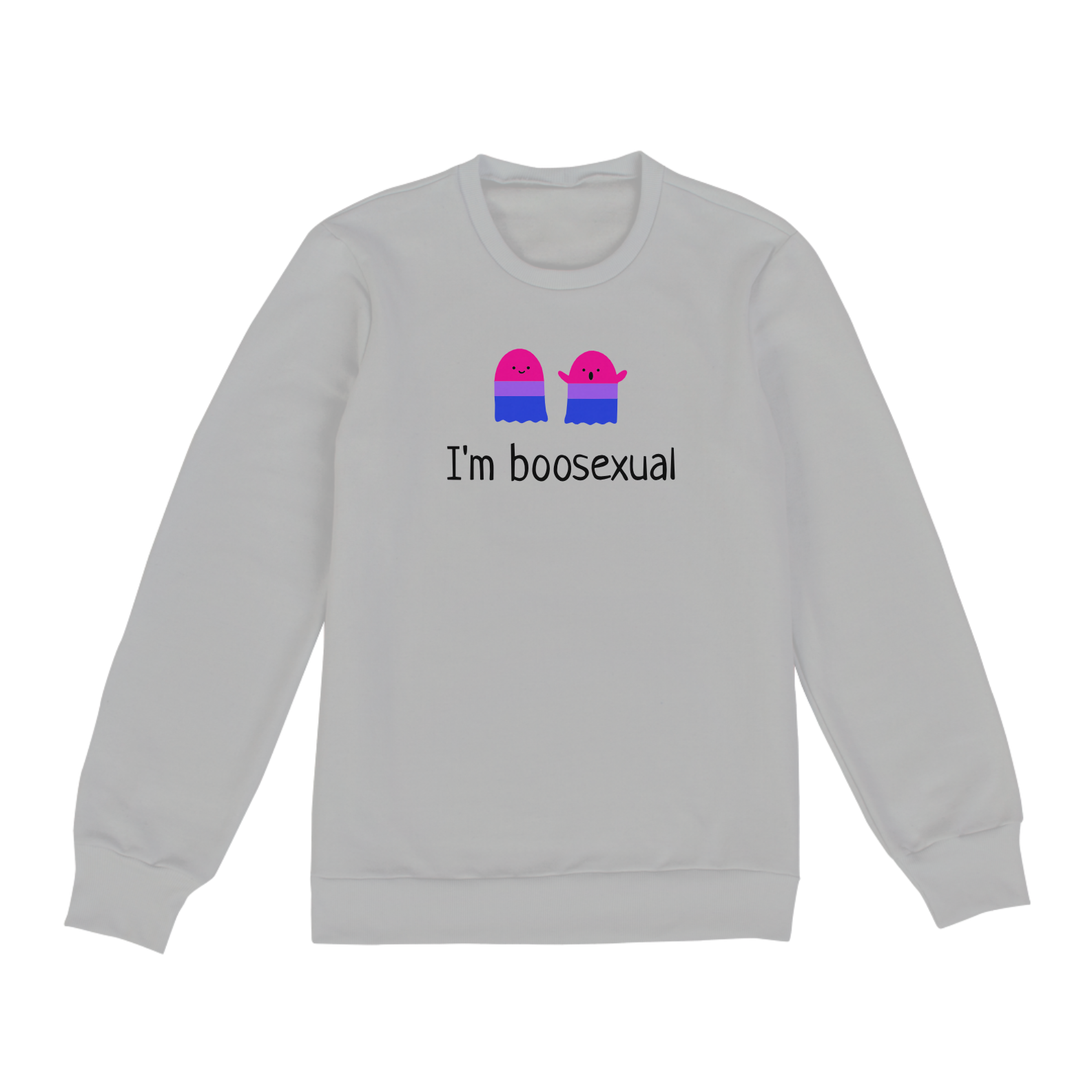 Nome do produto: Moletom Classic Boosexual Branco/Cinza