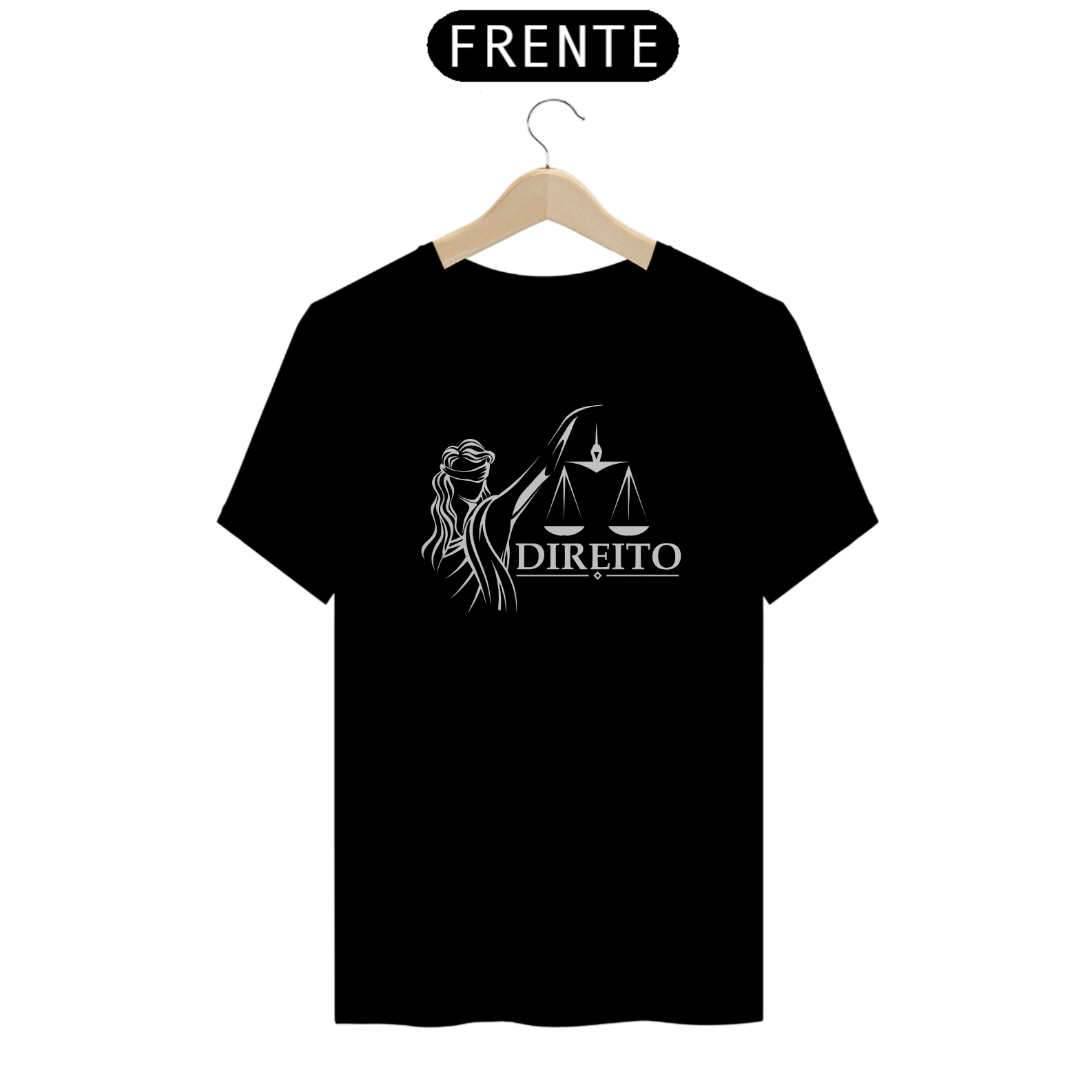 Nome do produto: Camiseta Direito 1 (preta)