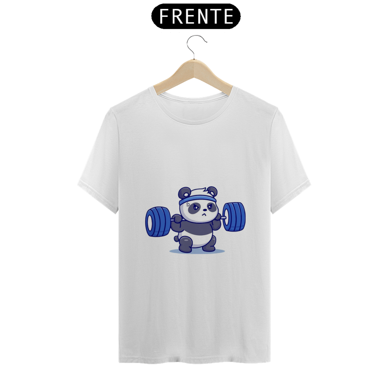 Nome do produto: CAMISETA PANDA 100% ALGODÃO, MALHA CARDADA.