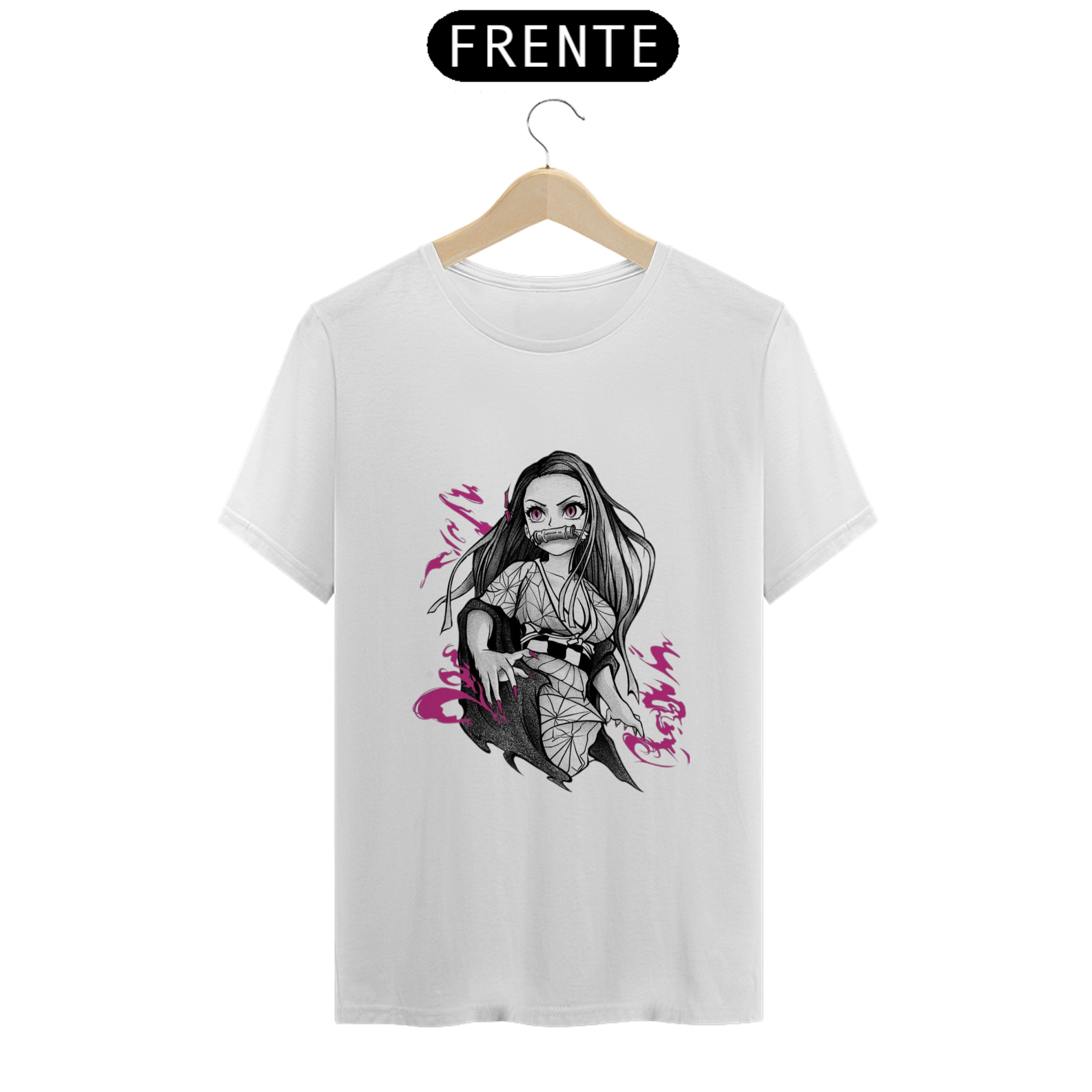 Nome do produto: CAMISETA NEZUKO 100% ALGODÃO, MALHA CARDADA.