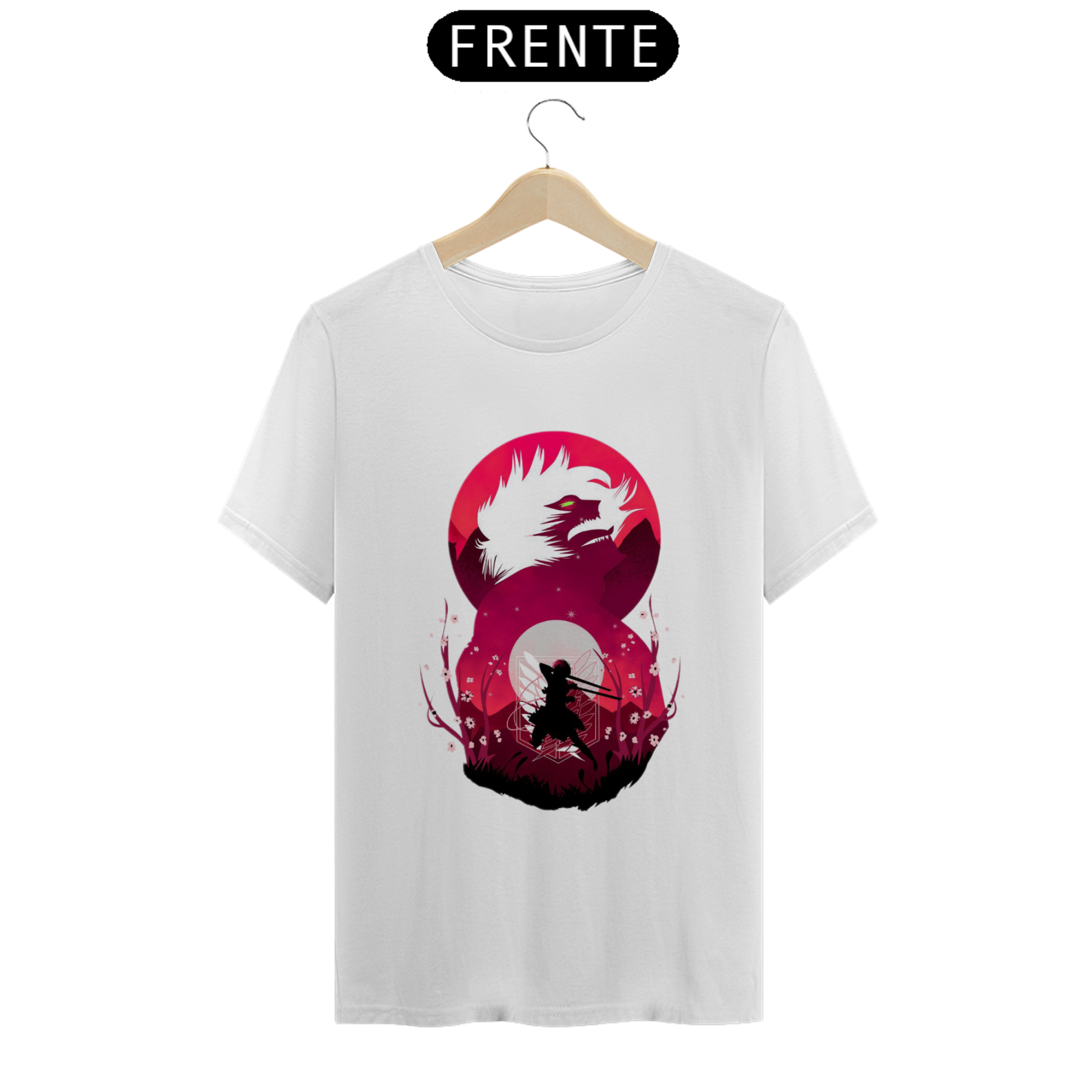 Nome do produto: CAMISETA DO  EREN 100% ALGODÃO, MALHA CARDADA.