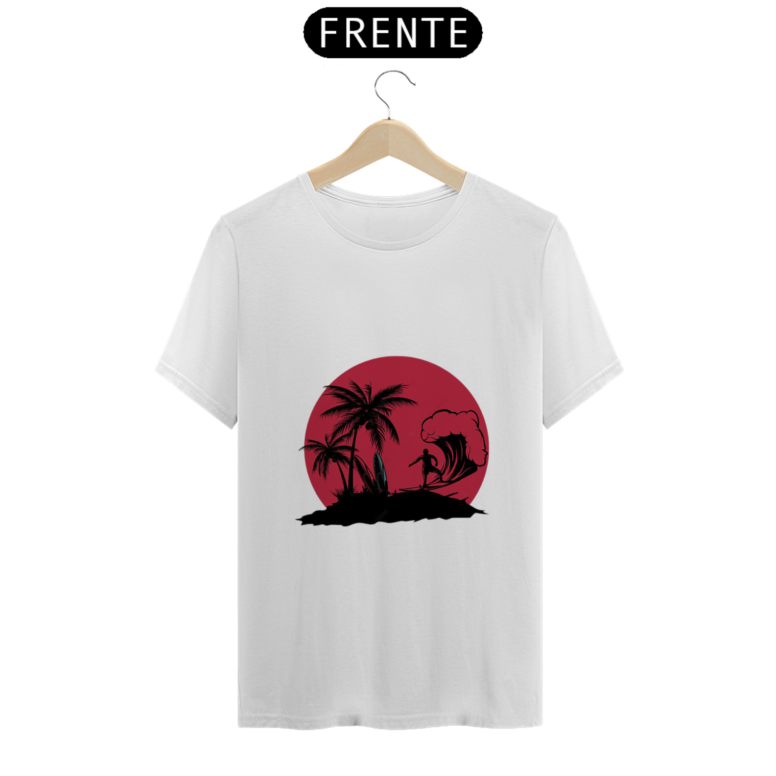 Nome do produto: CAMISETA SURF 100% ALGODÃO, MALHA CARDADA.