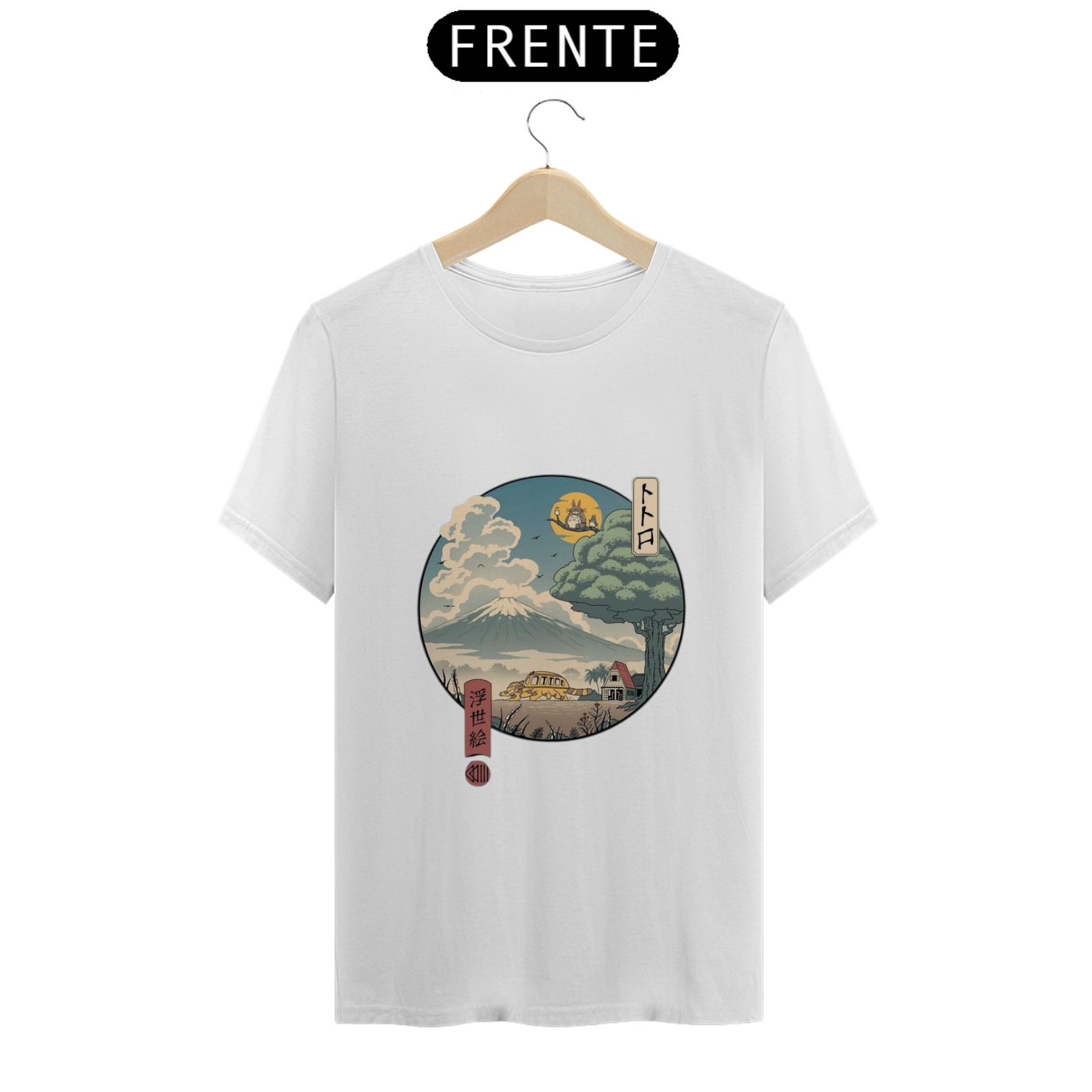 Nome do produto: CAMISETA PAISAGEM 100% ALGODÃO, MALHA CARDADA