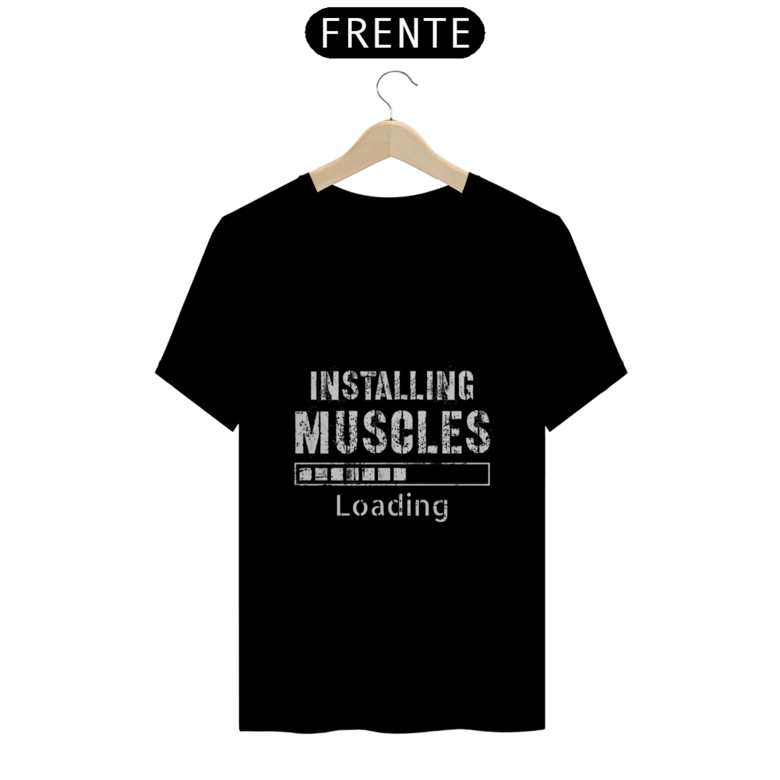 Nome do produto: CAMISETA INSTALING MUSCLES 100% ALGODÃO, MALHA CARDADA.