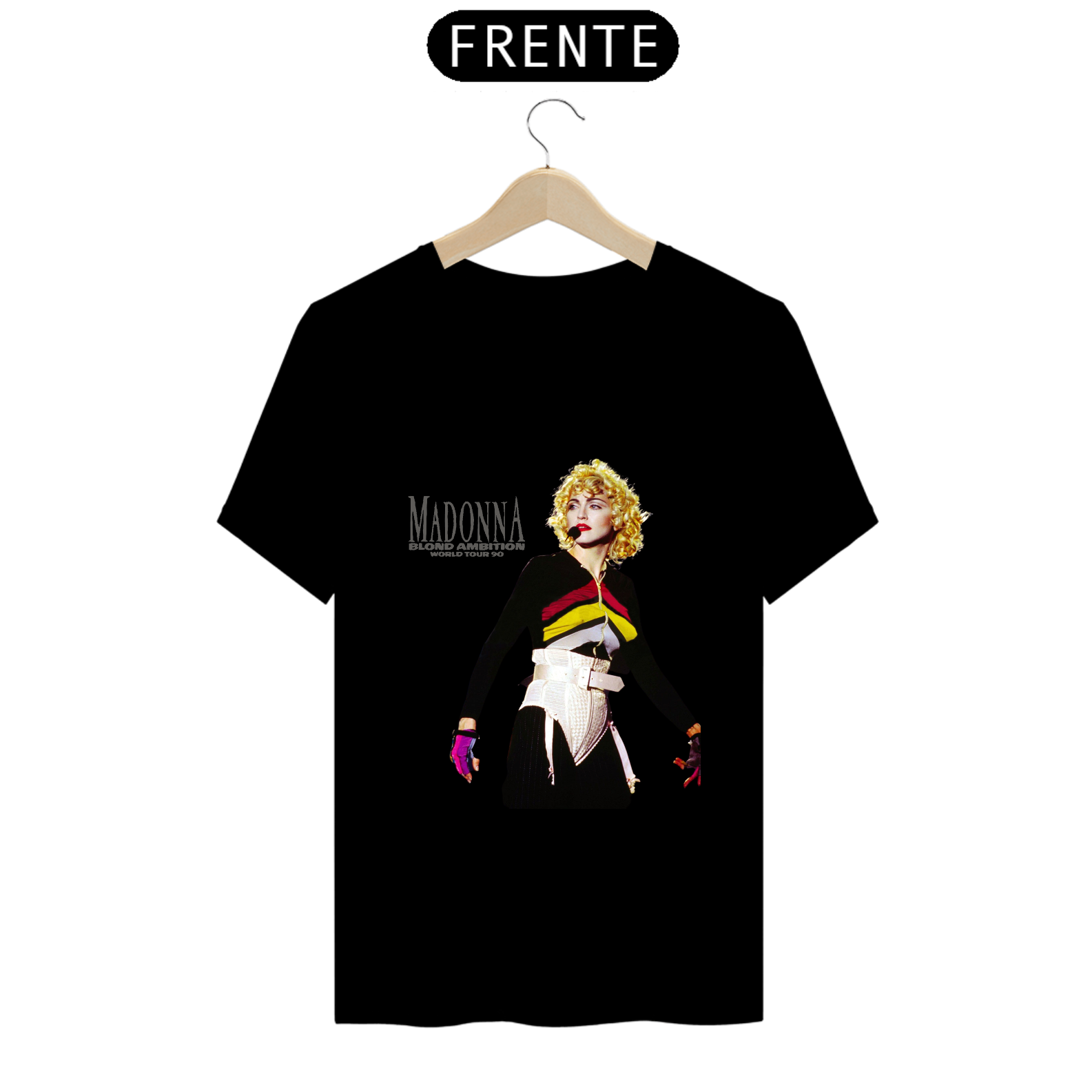 Nome do produto: Camiseta Madonna Where´s the Party Blond Ambition Tour