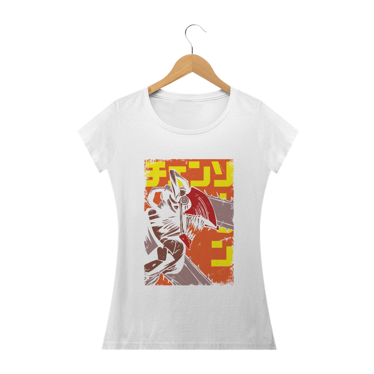 Nome do produto: Camiseta Feminina Chainsaw Man 