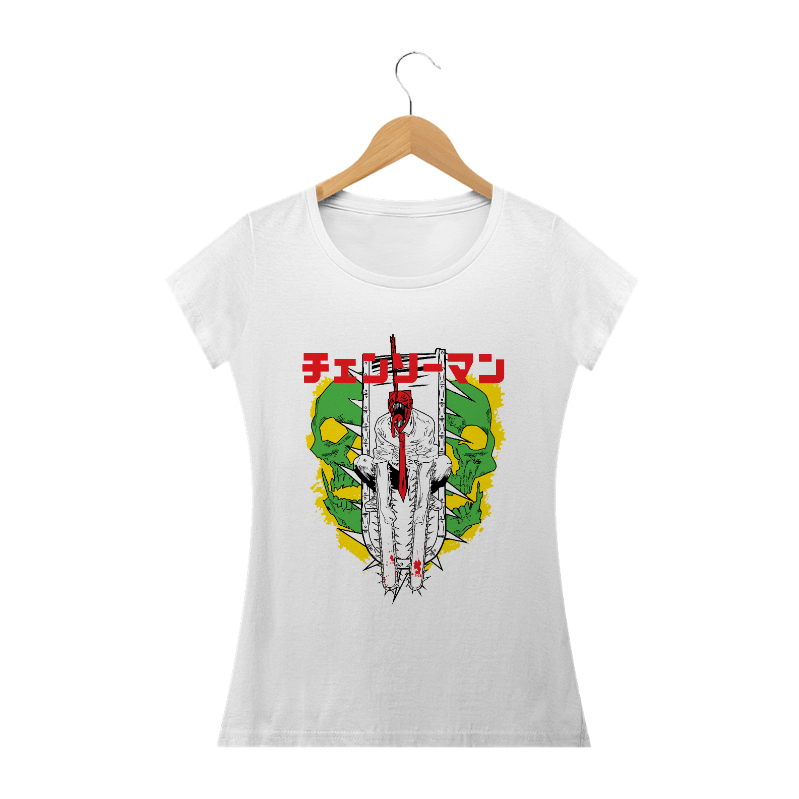 Nome do produto: Camiseta Feminina Chainsaw Man 