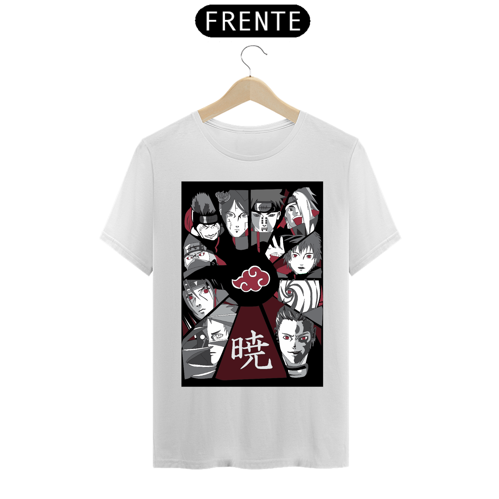 Nome do produto: Camiseta masculina Akatsuki 