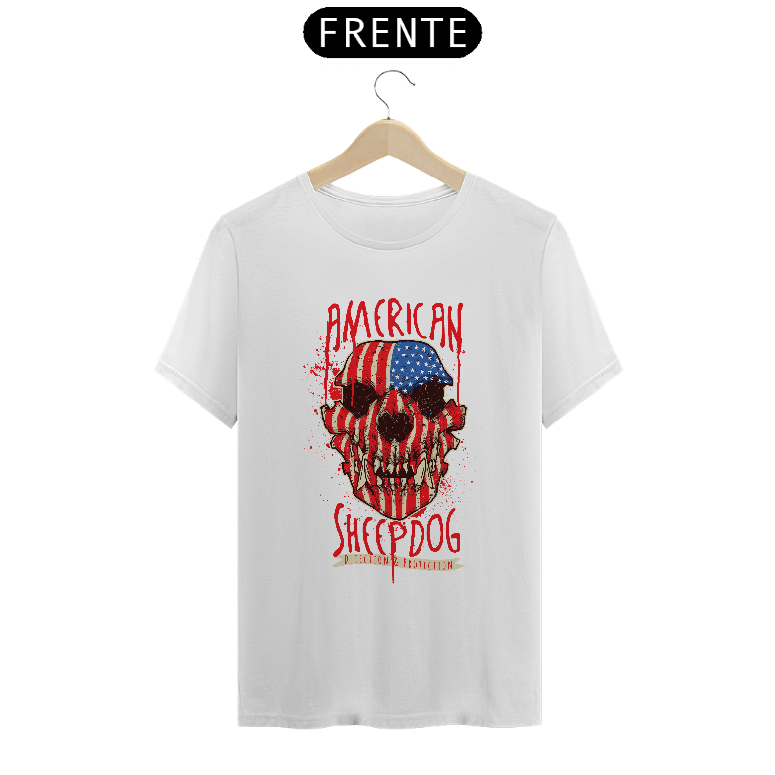 Nome do produto: Camiseta masculina American Skull