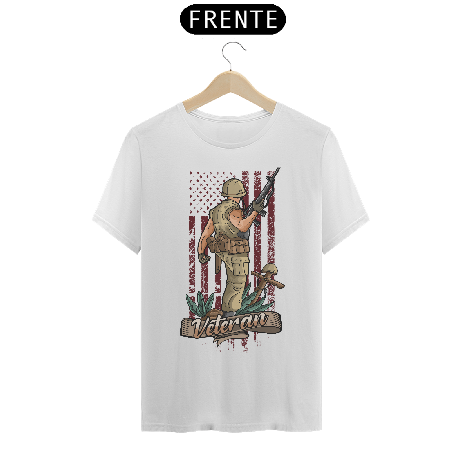 Nome do produto: Camiseta masculina Veterano