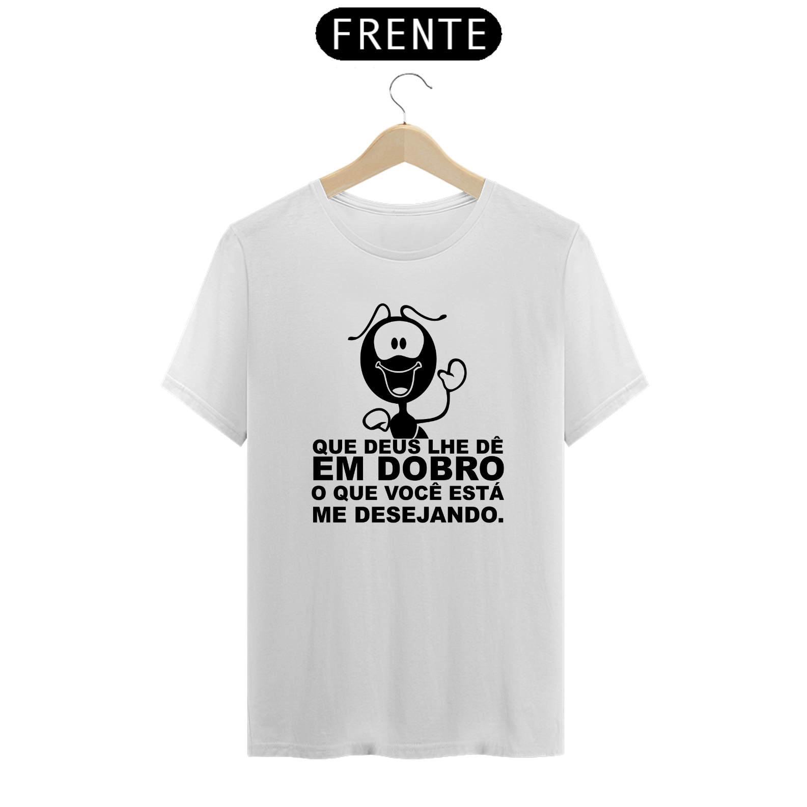 Nome do produto: Camiseta masculina Deus lhe dê em dobro
