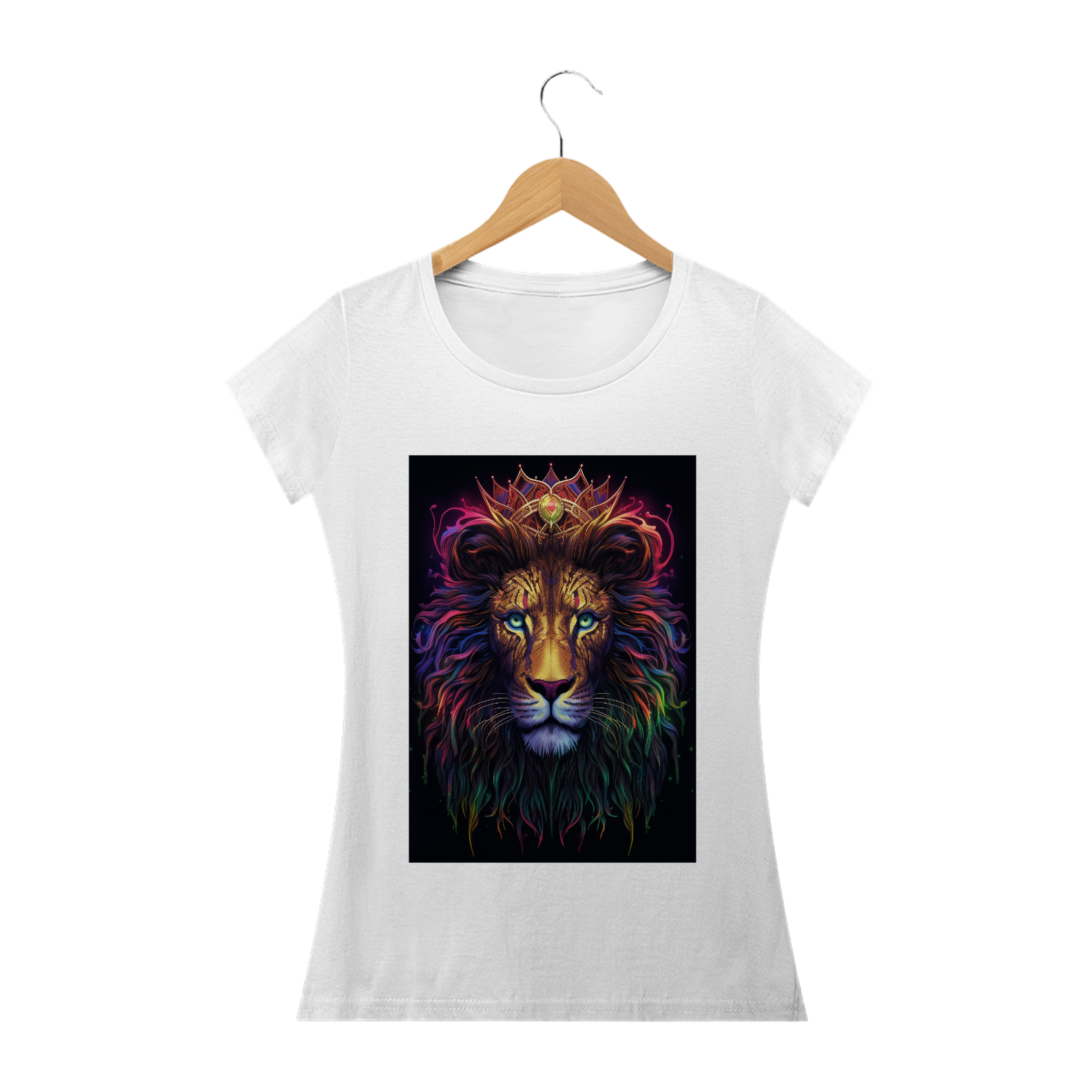 Nome do produto: Camiseta feminina baby long Leão