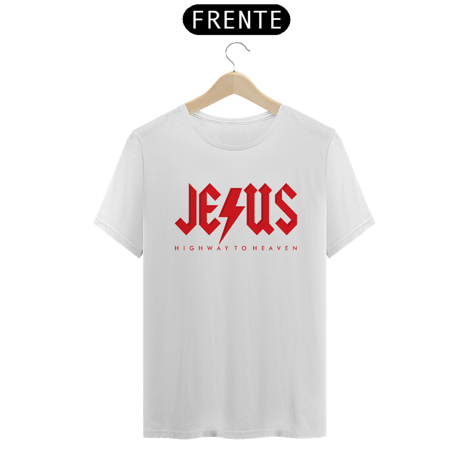 Nome do produto: Camiseta masculina Jesus é o caminho para o céu