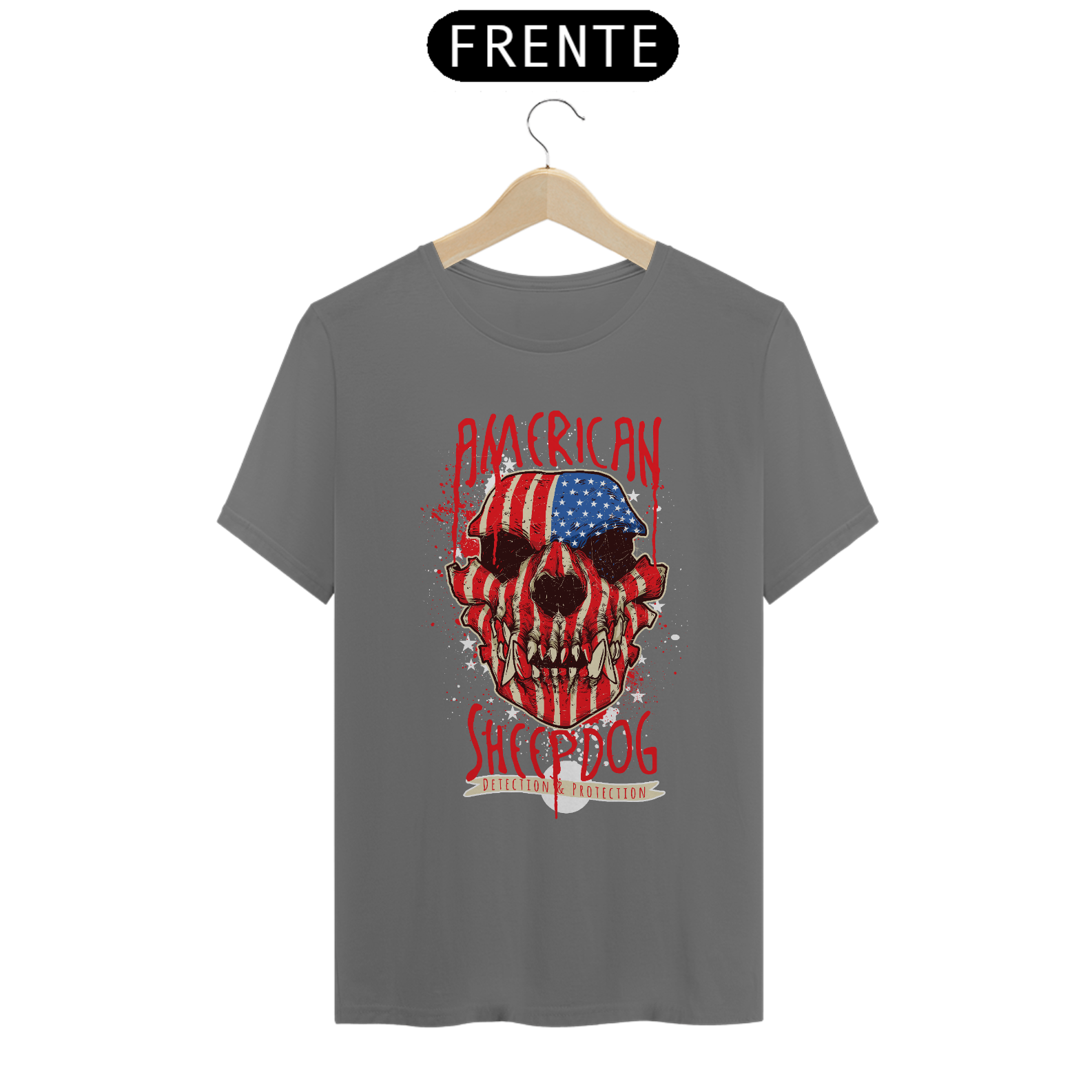 Nome do produto: Camiseta estonada American Skull