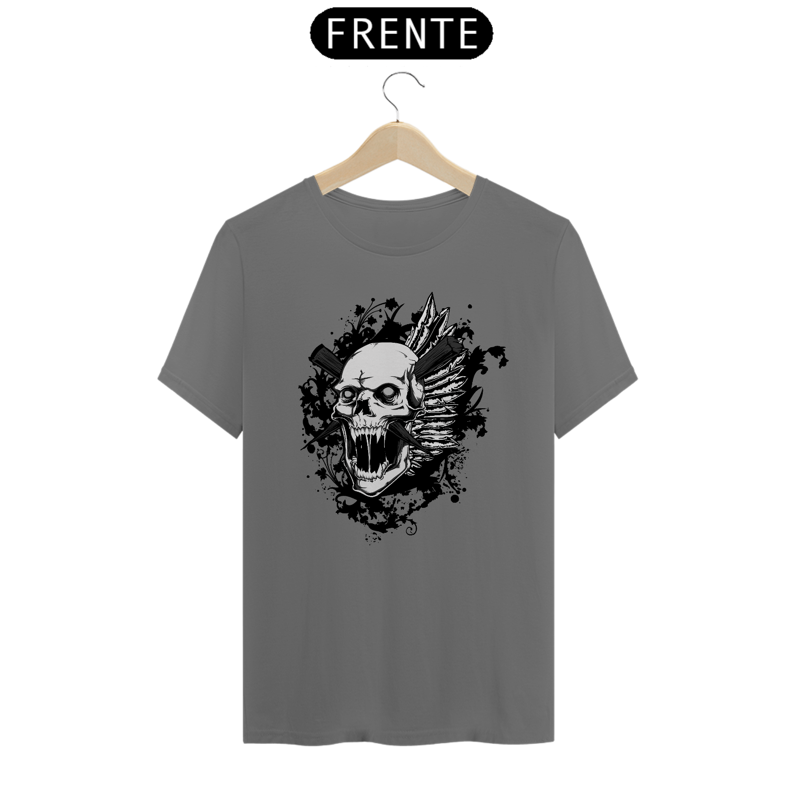 Nome do produto: Camiseta estonada Black Skull