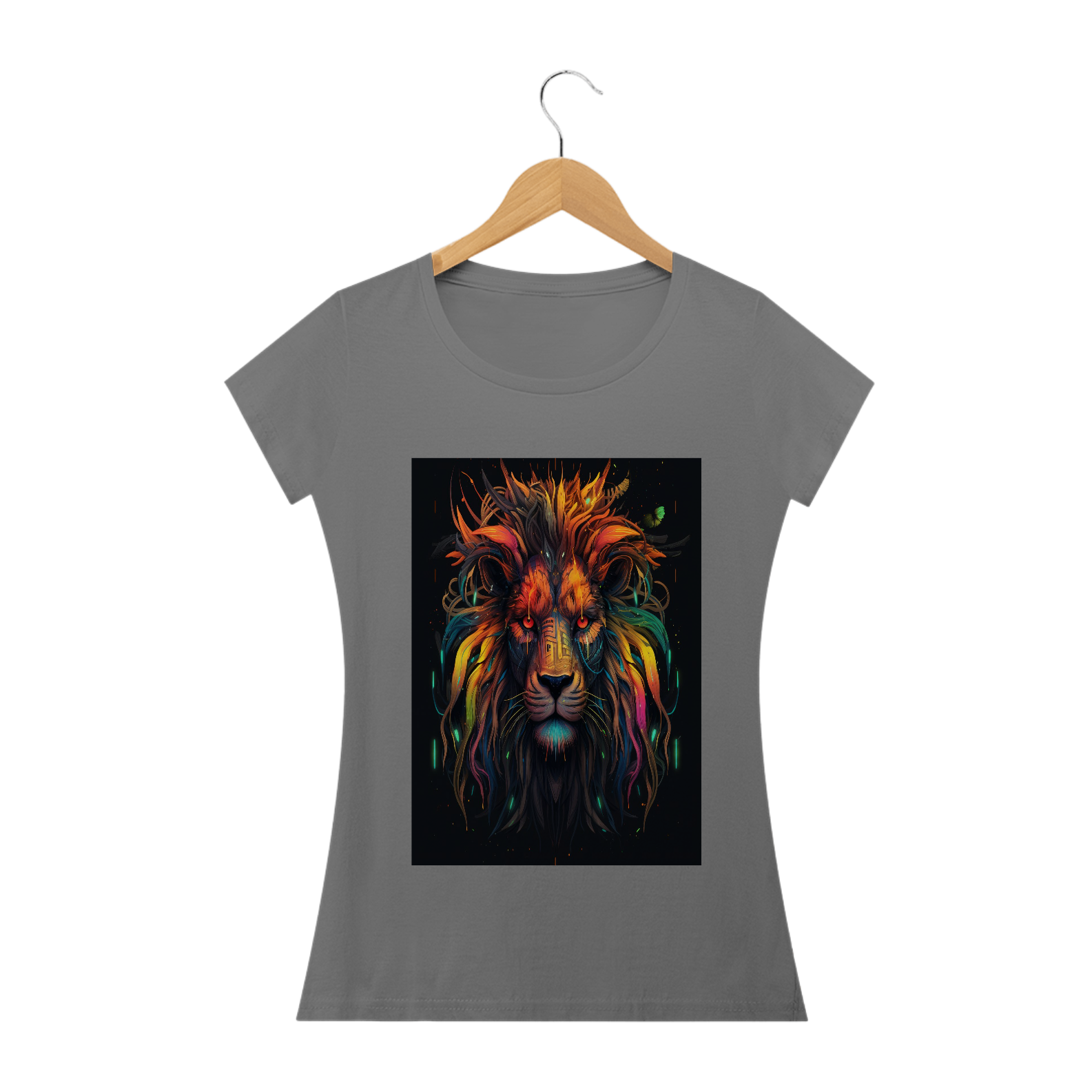 Nome do produto: Camiseta feminina baby long Leão