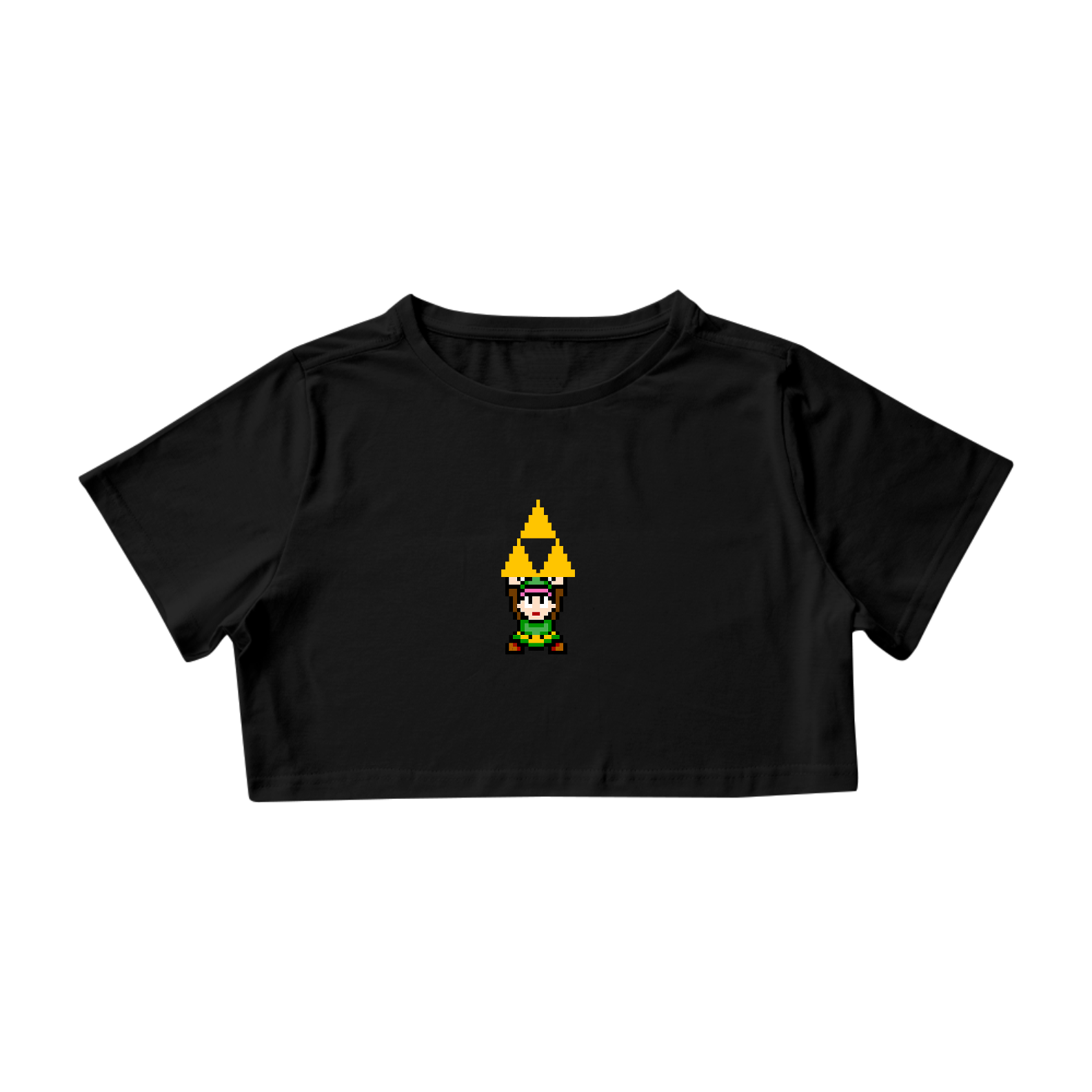 Nome do produto: Camiseta Cropped The Legend Of Zelda Preto