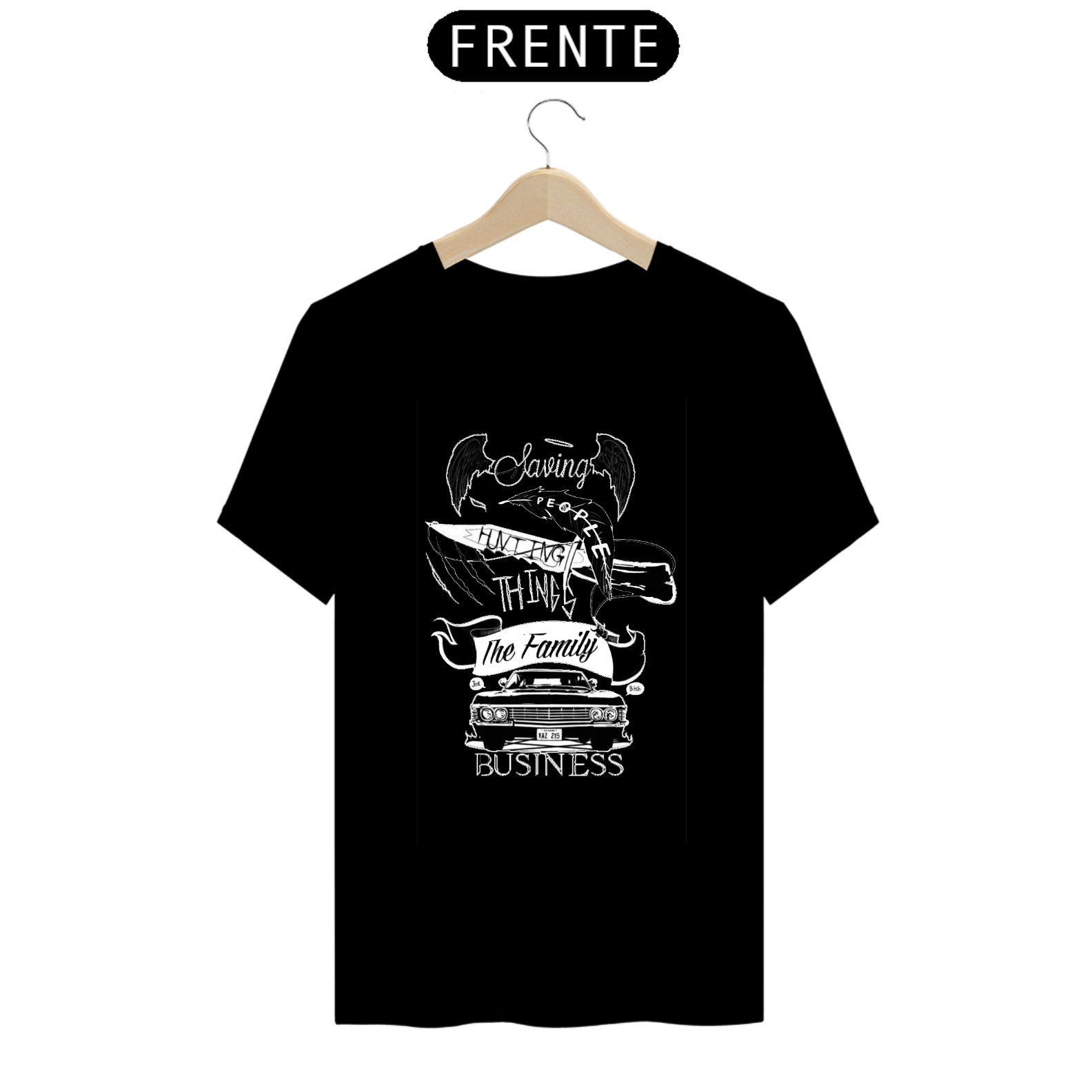 Nome do produto: Camiseta Saving People Hunting Things The Family Business Supernatural Preta
