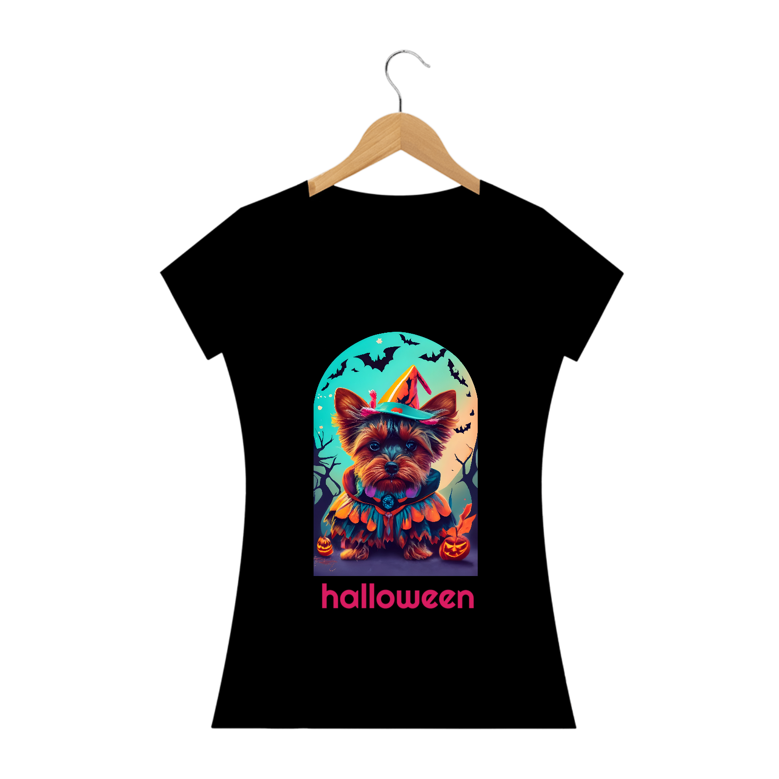 Nome do produto: Camisa Feminina Halloween