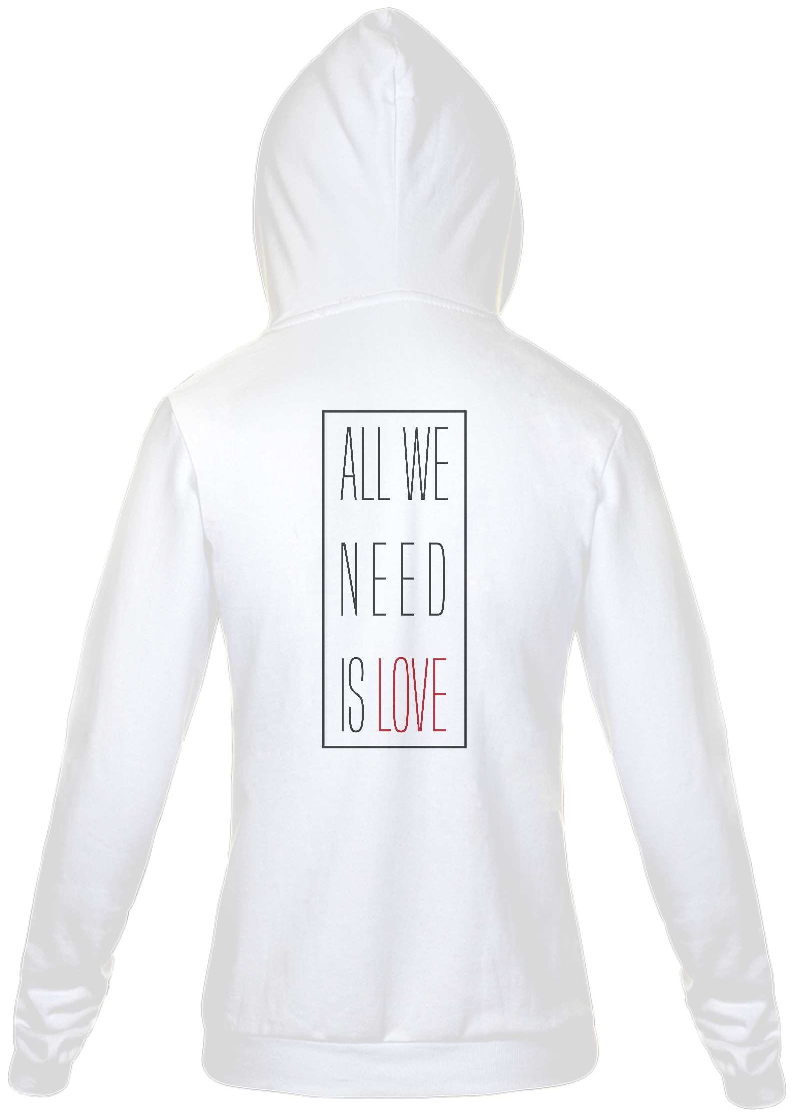 Nome do produto: MOLETON COM ZIPER ALL WE NEED IS LOVE