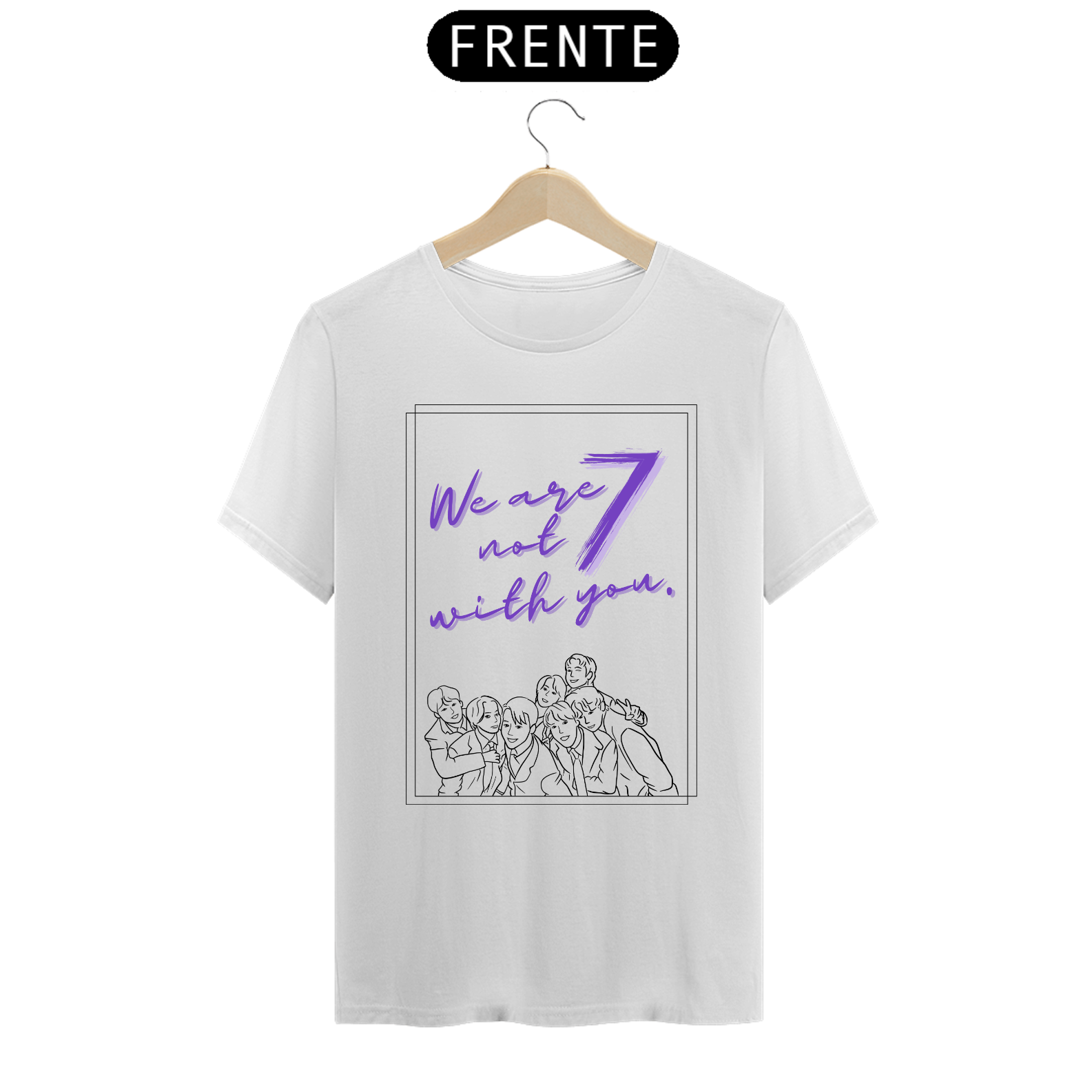 Nome do produto: Camiseta Masculina - We Are Not 7 With You. - BTS