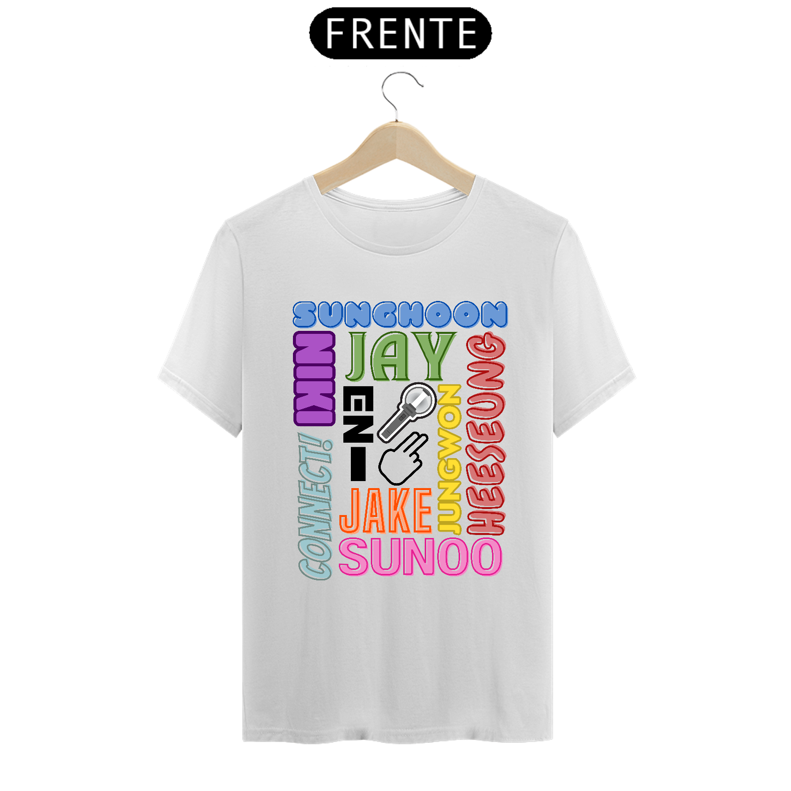 Nome do produto: Camiseta Masculina - Membros Enhypen